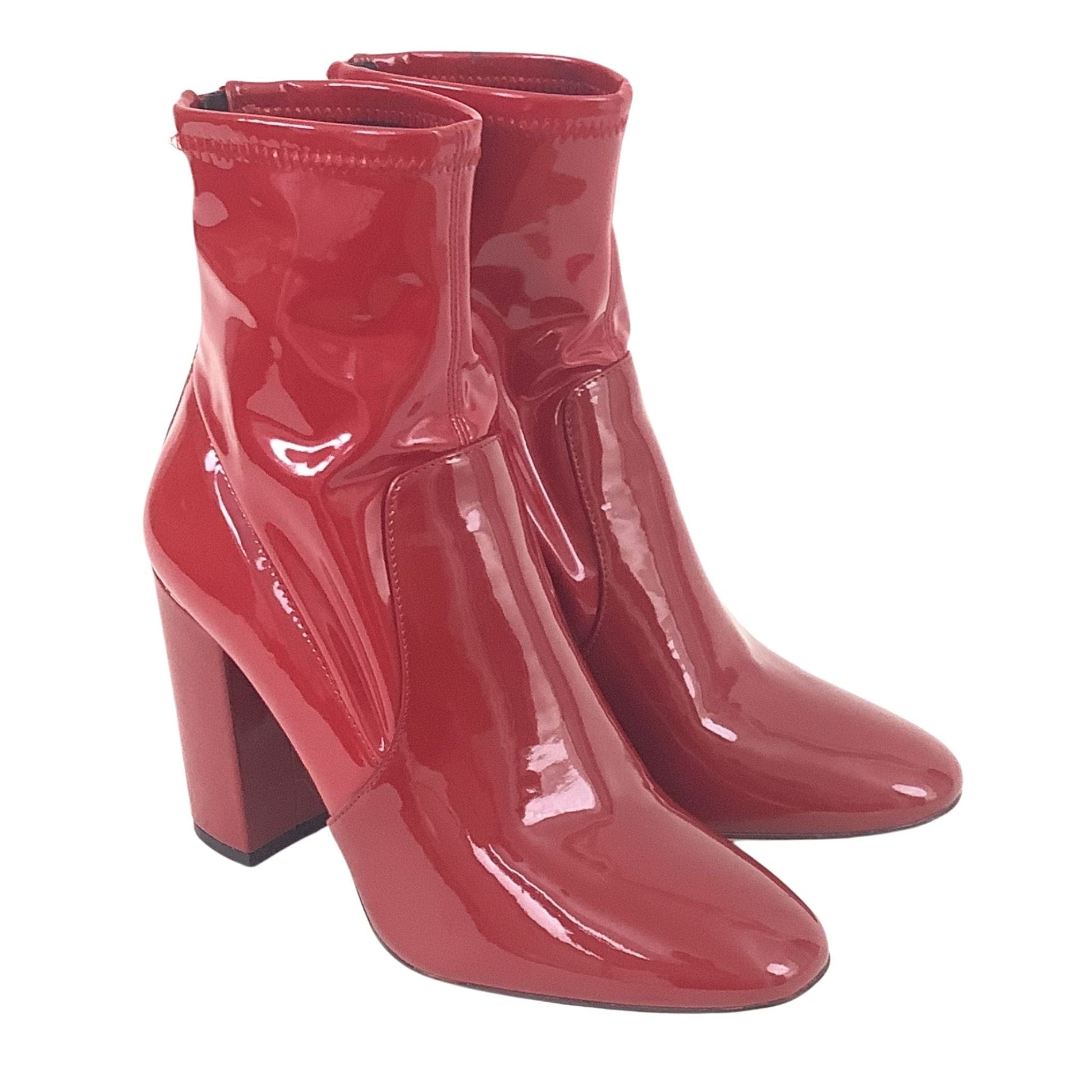 Glossy Red Booties 7 / Red / Classic