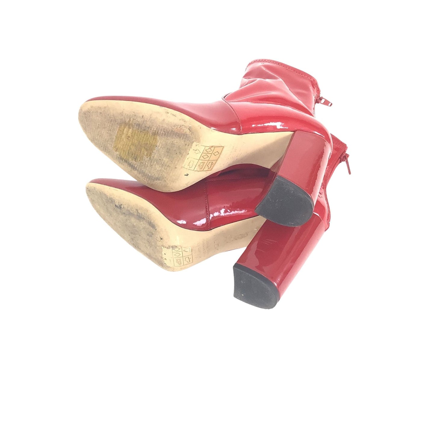 Glossy Red Booties 7 / Red / Classic