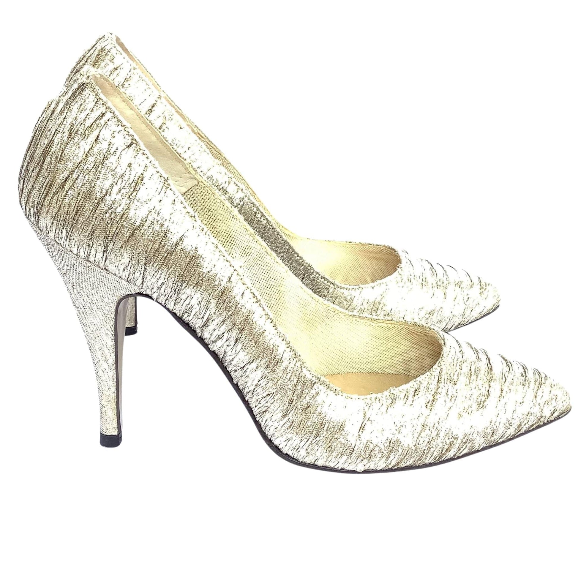 Gold Lurex Pump Shoes 7.5 / Gold