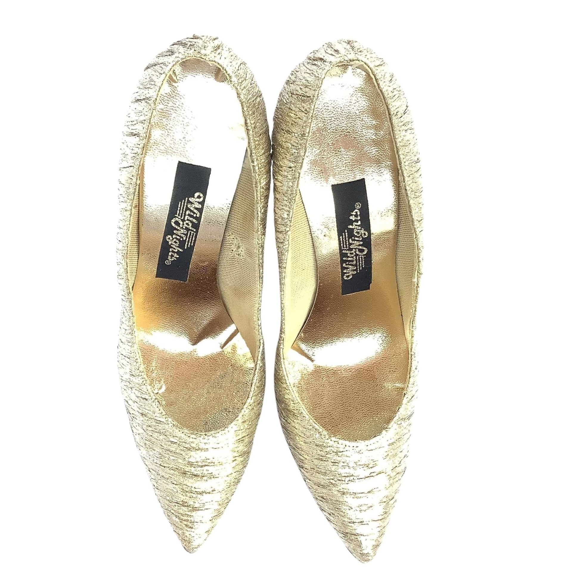 Gold Lurex Pump Shoes 7.5 / Gold