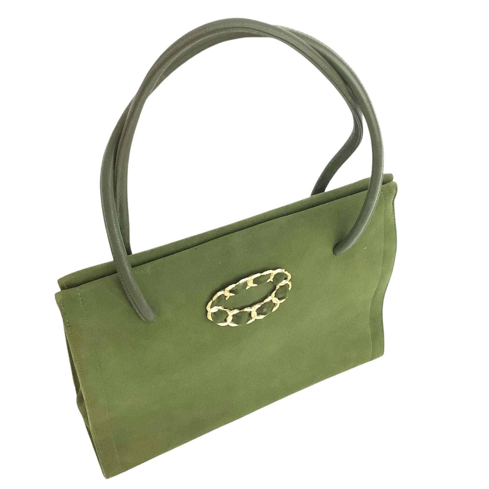 Green Suede Purse Green / Leather / Vintage 1960s