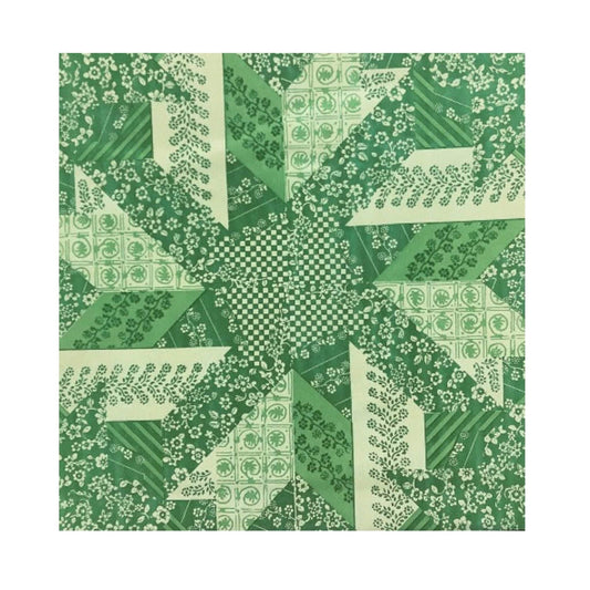 Green Wallpaper Squares Green / Tyvek / Vintage 1970s