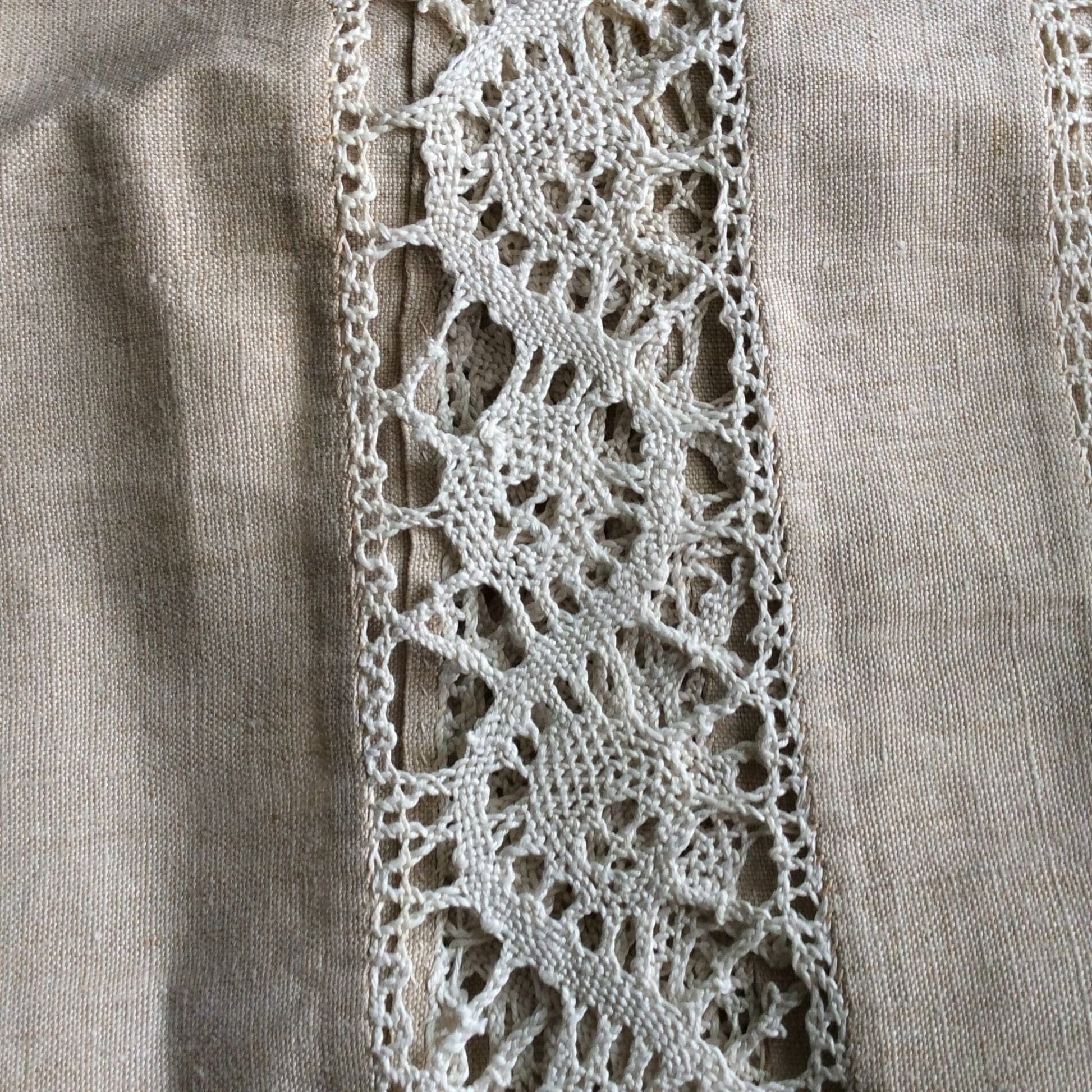 Hand Crochet Tablecloth Beige / Linen / Classic