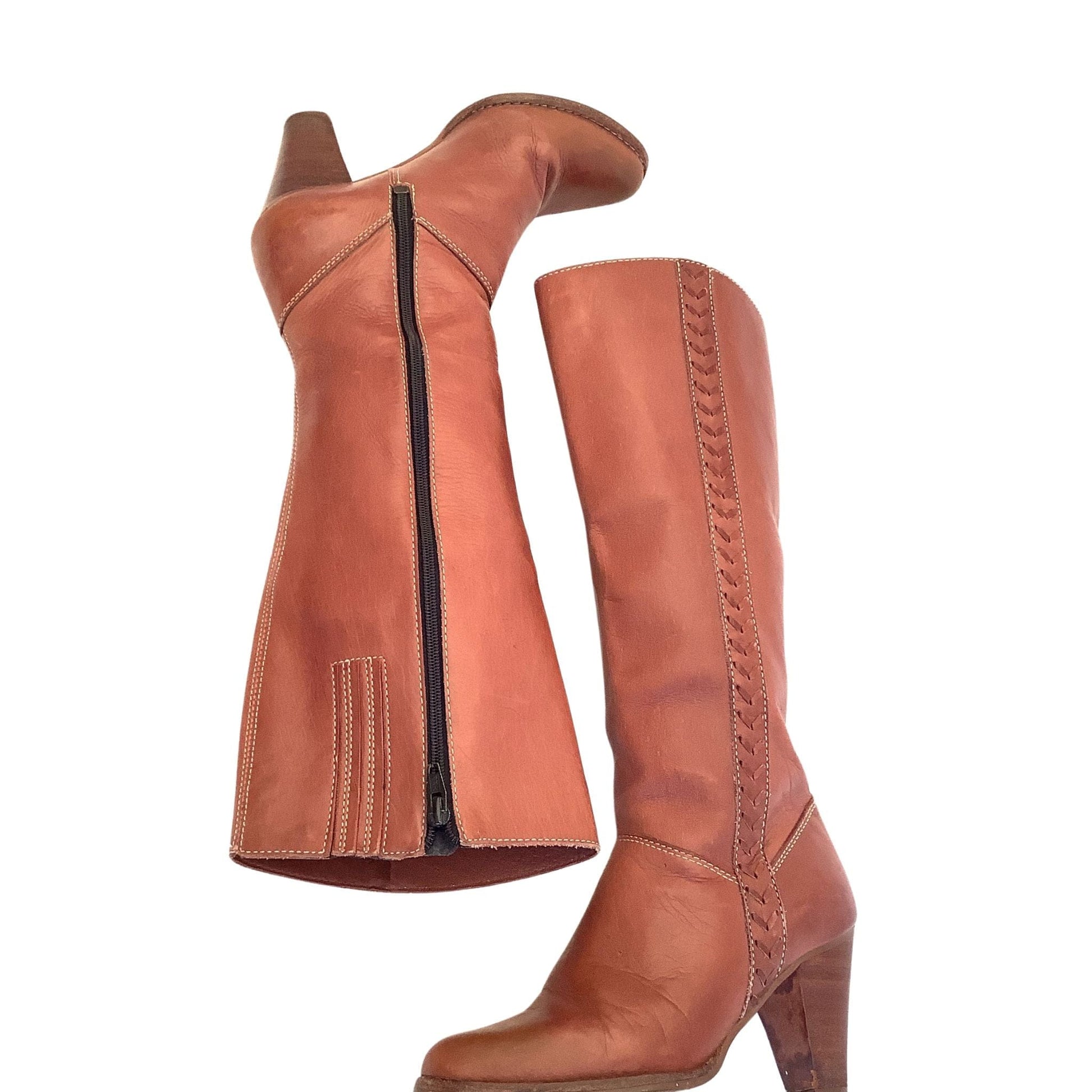 Imperial Heeled Boots 6.5 / Tan / Boho