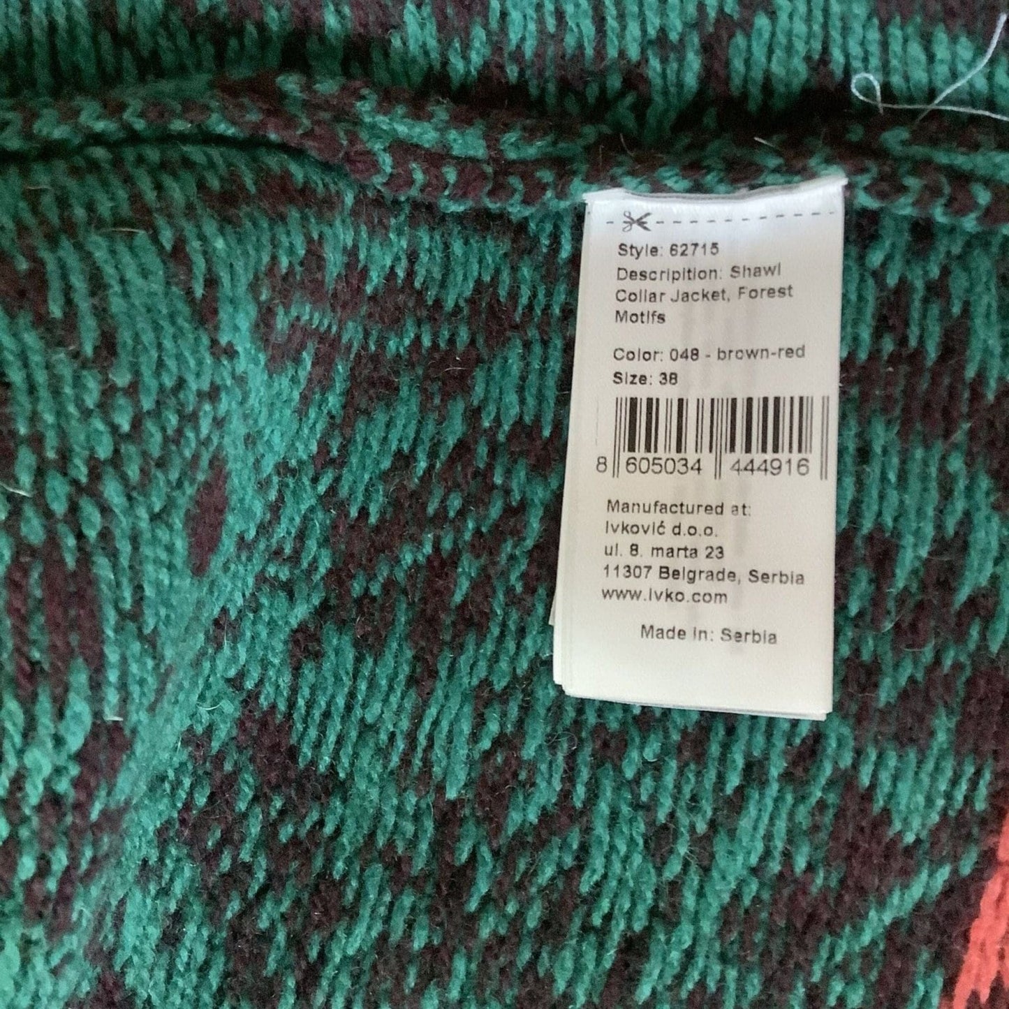 Ivko Serbia Cardigan Sweater Small / Multi / Y2K - Now