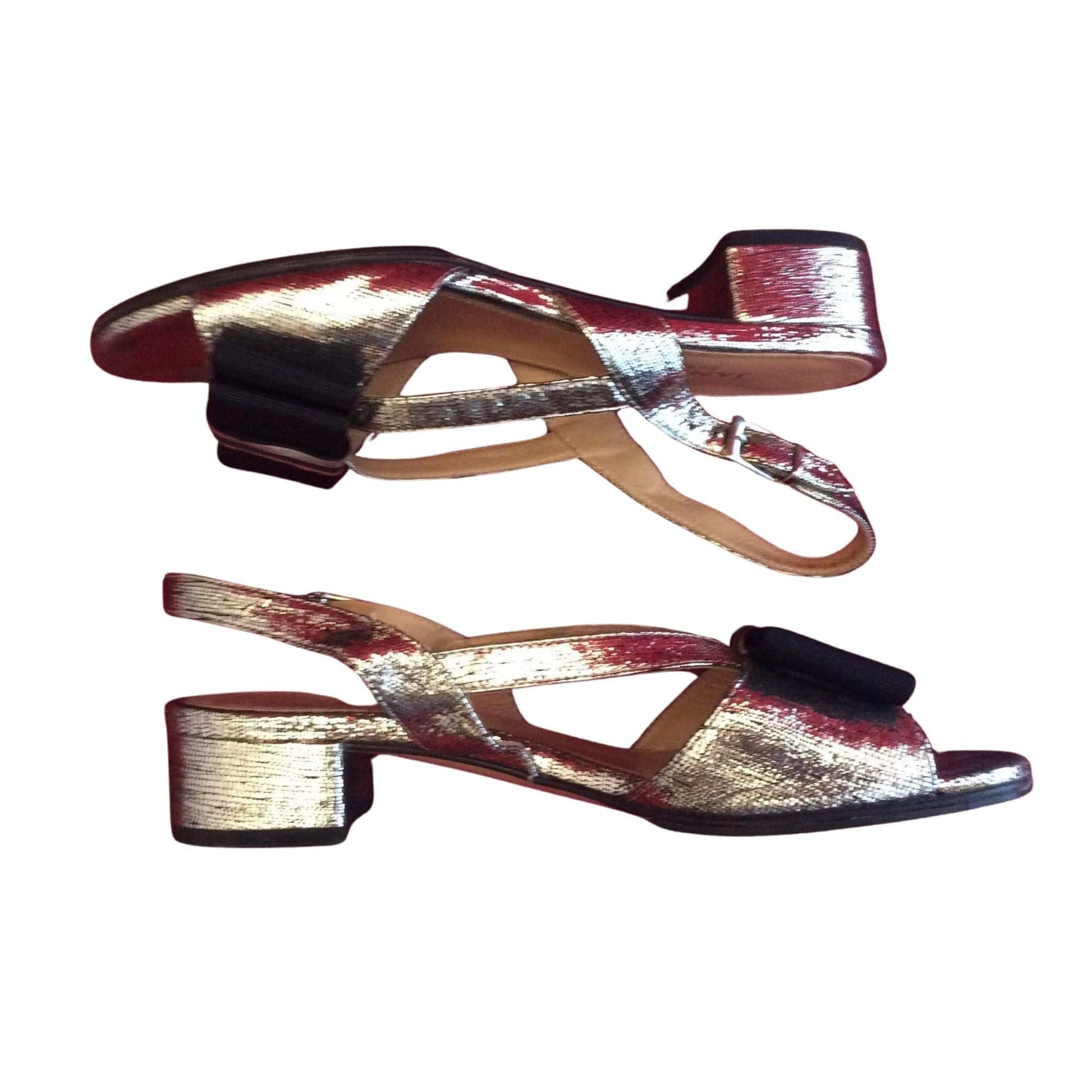 Jane Mox by Righi Sandals 8.5 / Silver / Vintage 1990s