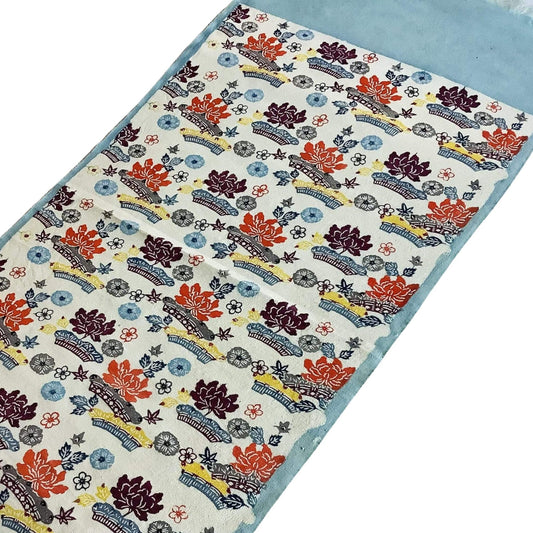 Japanese Woodblock Tapestry Multi / Silk / Vintage 1920s