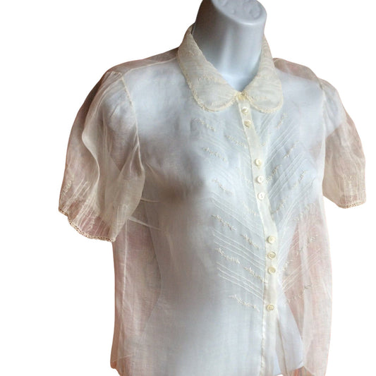 Jean Lindsay Blouse Extra Small / Beige / Romantic