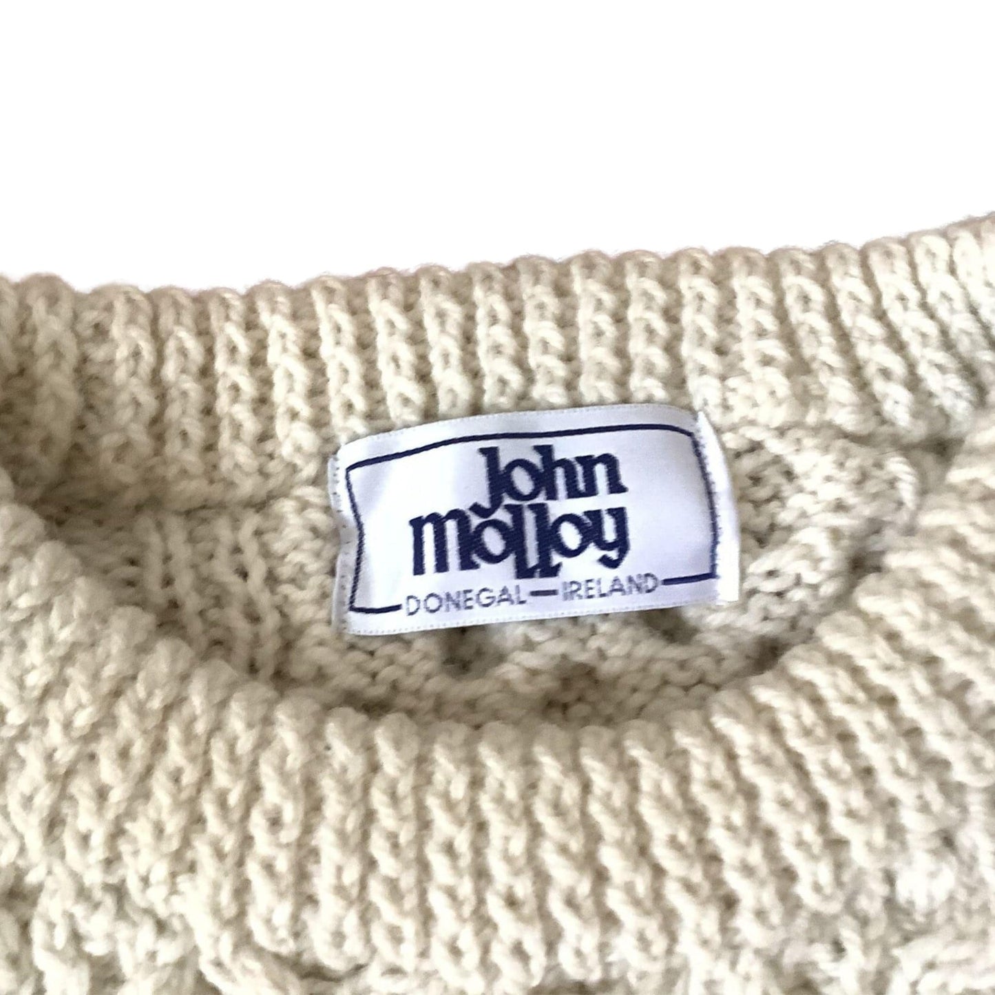John Molloy Wool Sweater Medium / Beige / Vintage 1990s