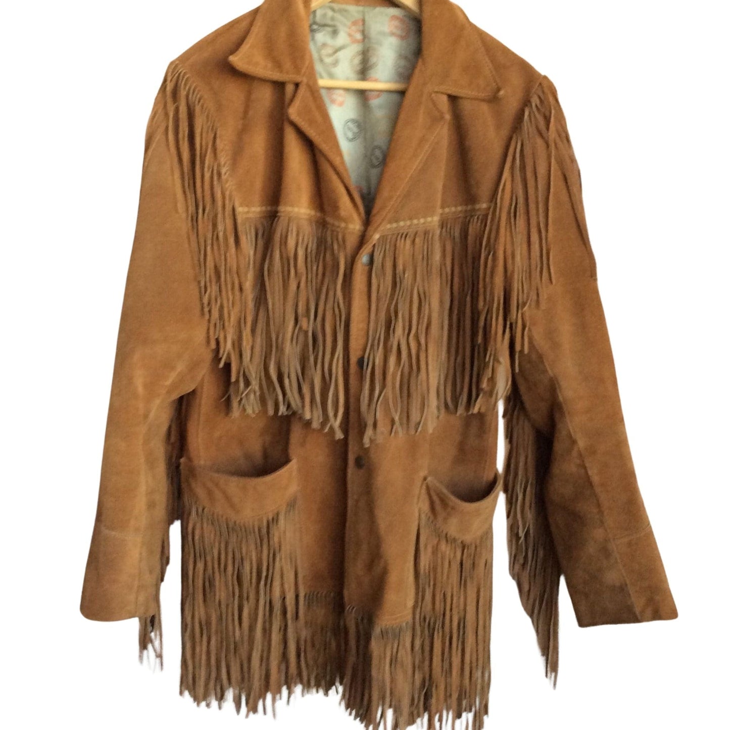 JooKay Fringed Jacket Large / Tan / Vintage 1950s