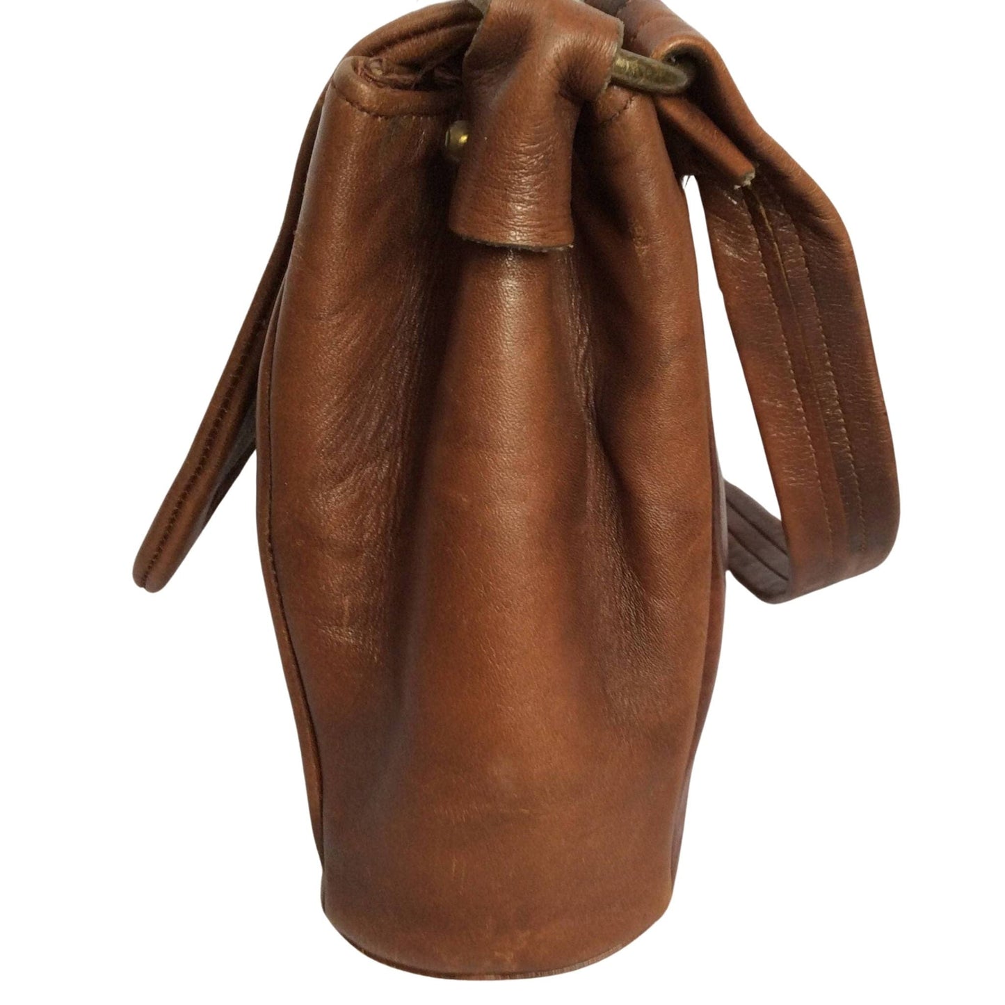 Justin Boots Leather Bag Medium / Brown / Vintage 1980s