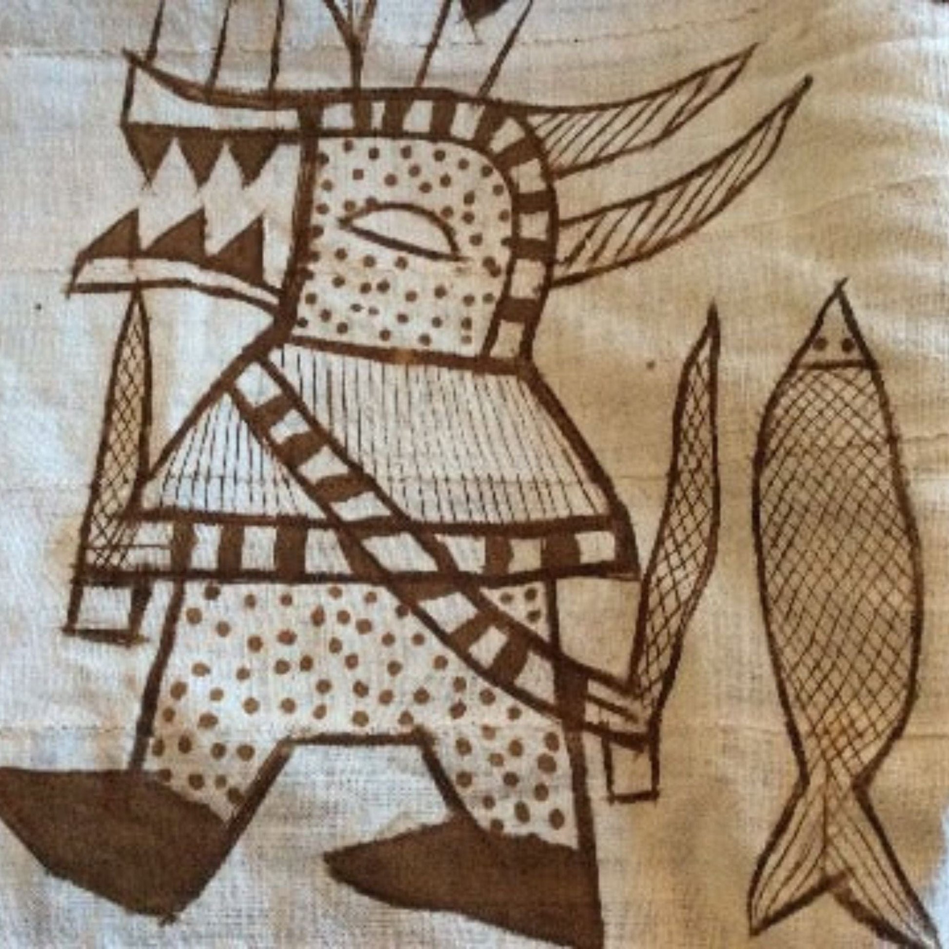 Karhogo Mud Cloth Senufo Multi / Cotton / Vintage 1960s