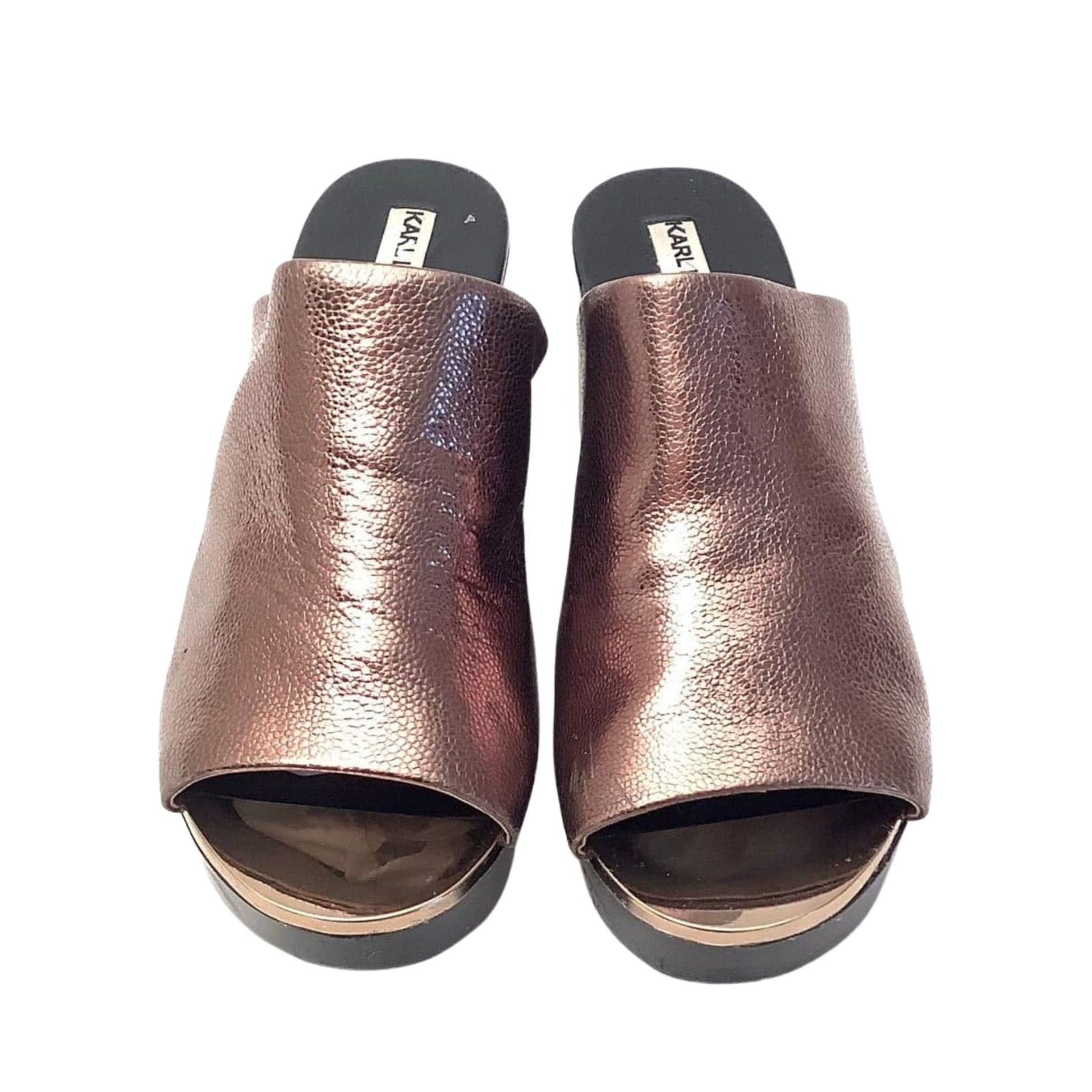 Karl Lagerfeld Mules 7 / Bronze / Y2K - Now