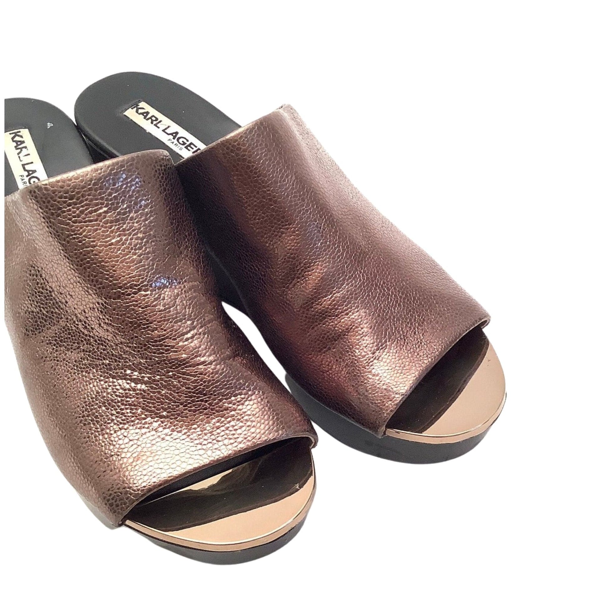 Karl Lagerfeld Mules 7 / Bronze / Y2K - Now