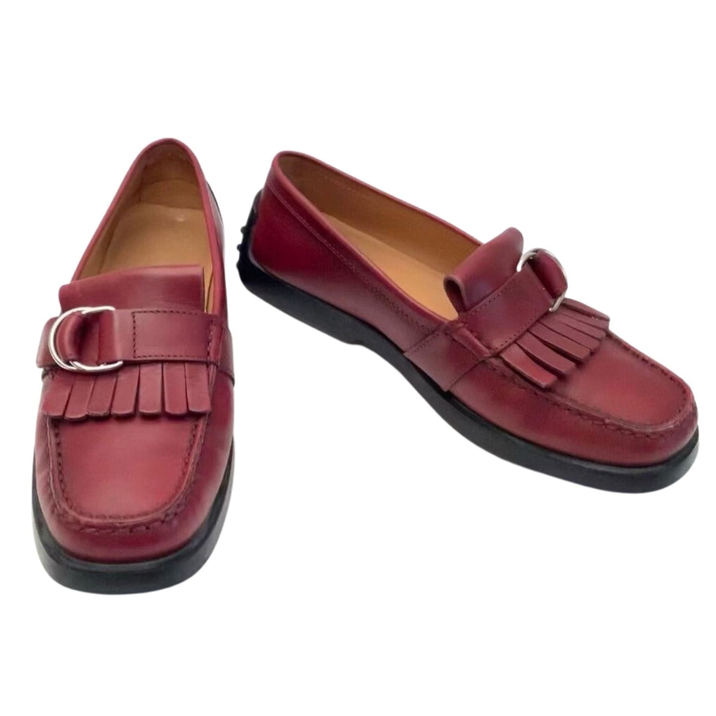 Kiltie Loafer Red Leather 8 / Red / Classic