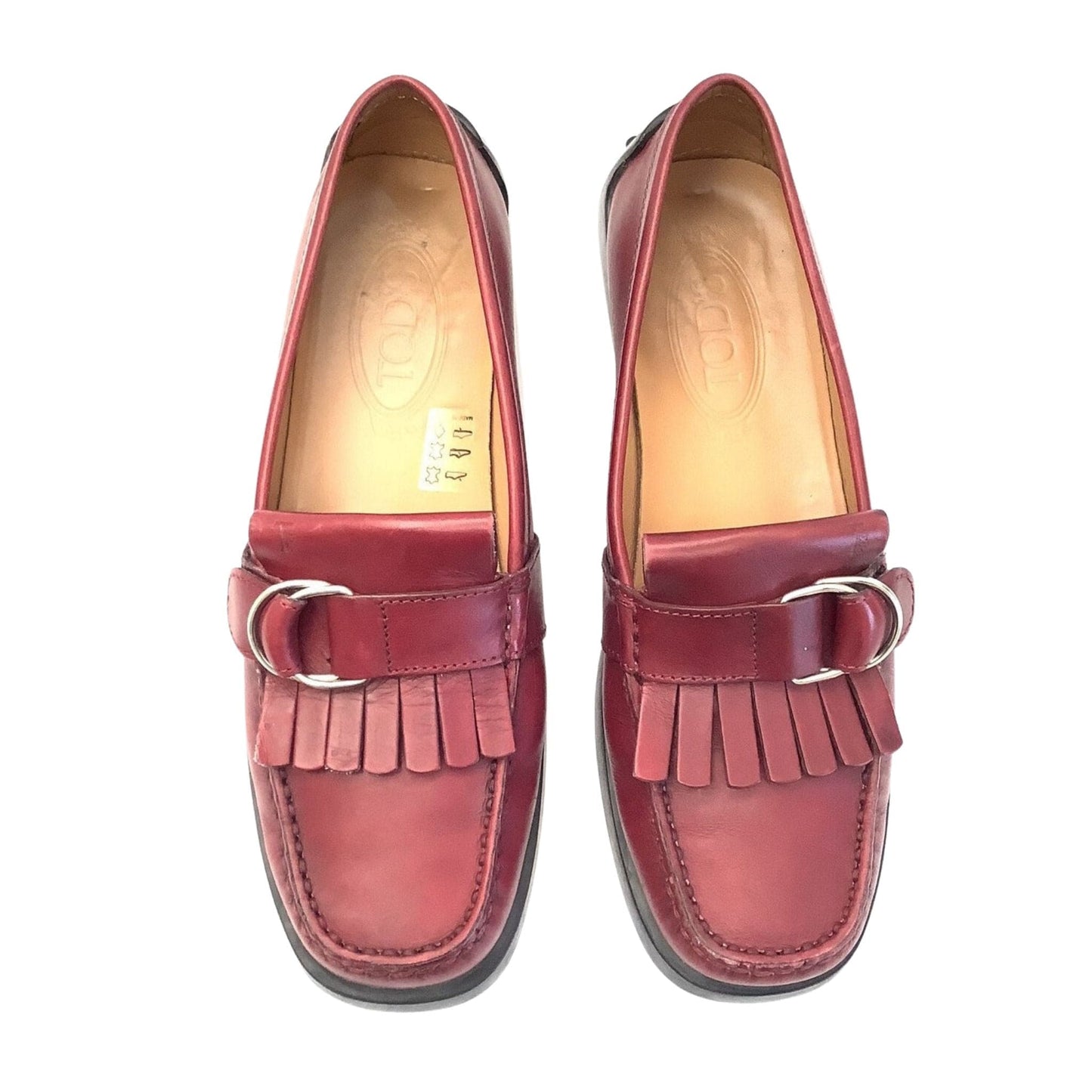 Kiltie Loafer Red Leather 8 / Red / Classic