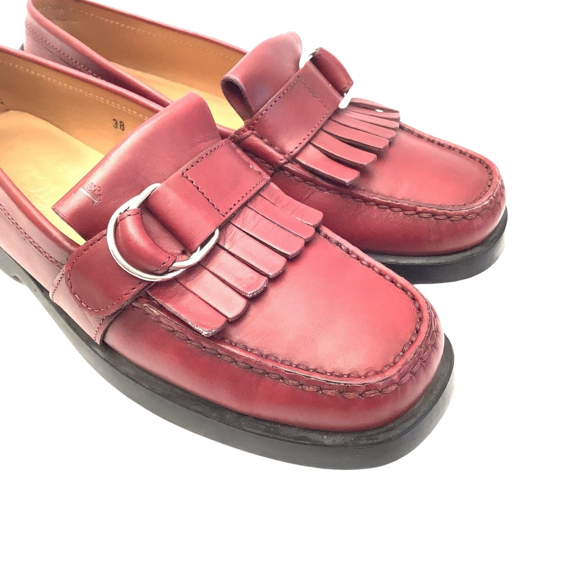 Kiltie Loafer Red Leather 8 / Red / Classic