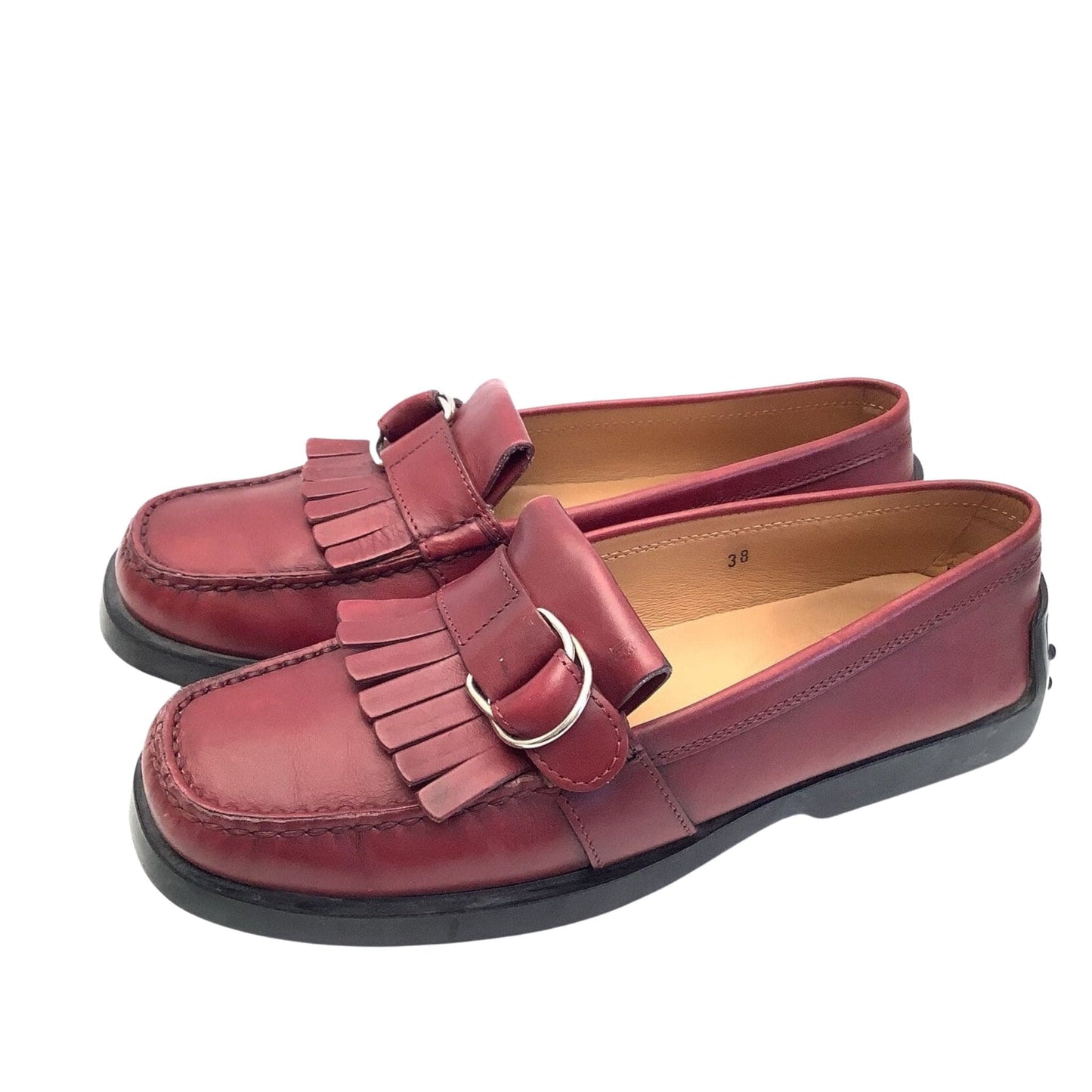 Kiltie Loafer Red Leather 8 / Red / Classic