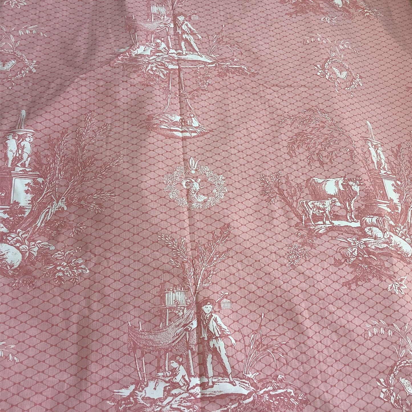 Kingsmead Pastoral Fabric Dusty Rose / Cotton / Baroque