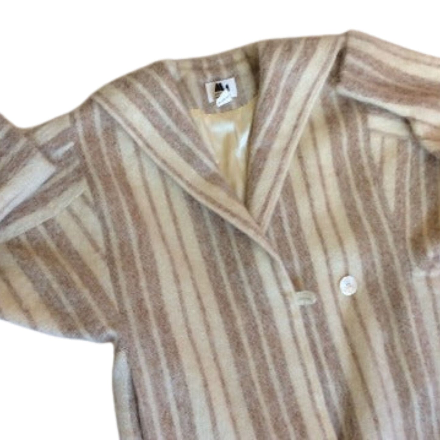 Lagenlook Mohair Coat Small / Beige / Vintage 1990s