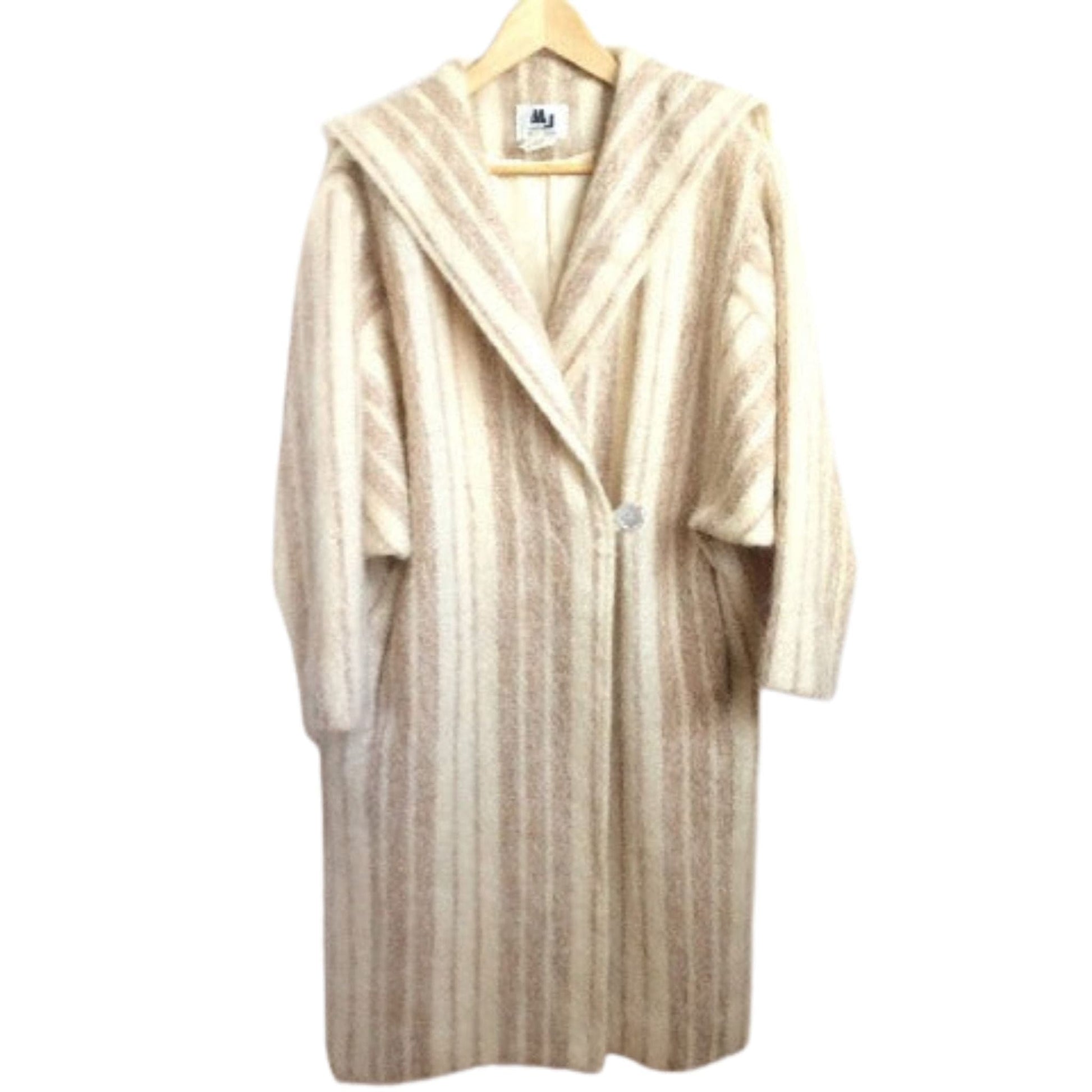 Lagenlook Mohair Coat Small / Beige / Vintage 1990s