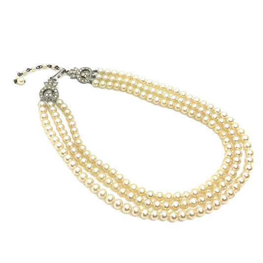 Laguna 1940s Necklace Beige / Faux Pearls / 1940s