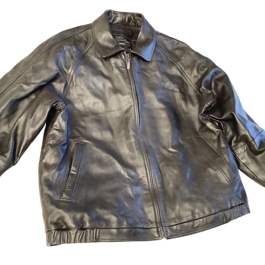 Lambskin Leather Jacket Medium / Black / Vintage 1990s