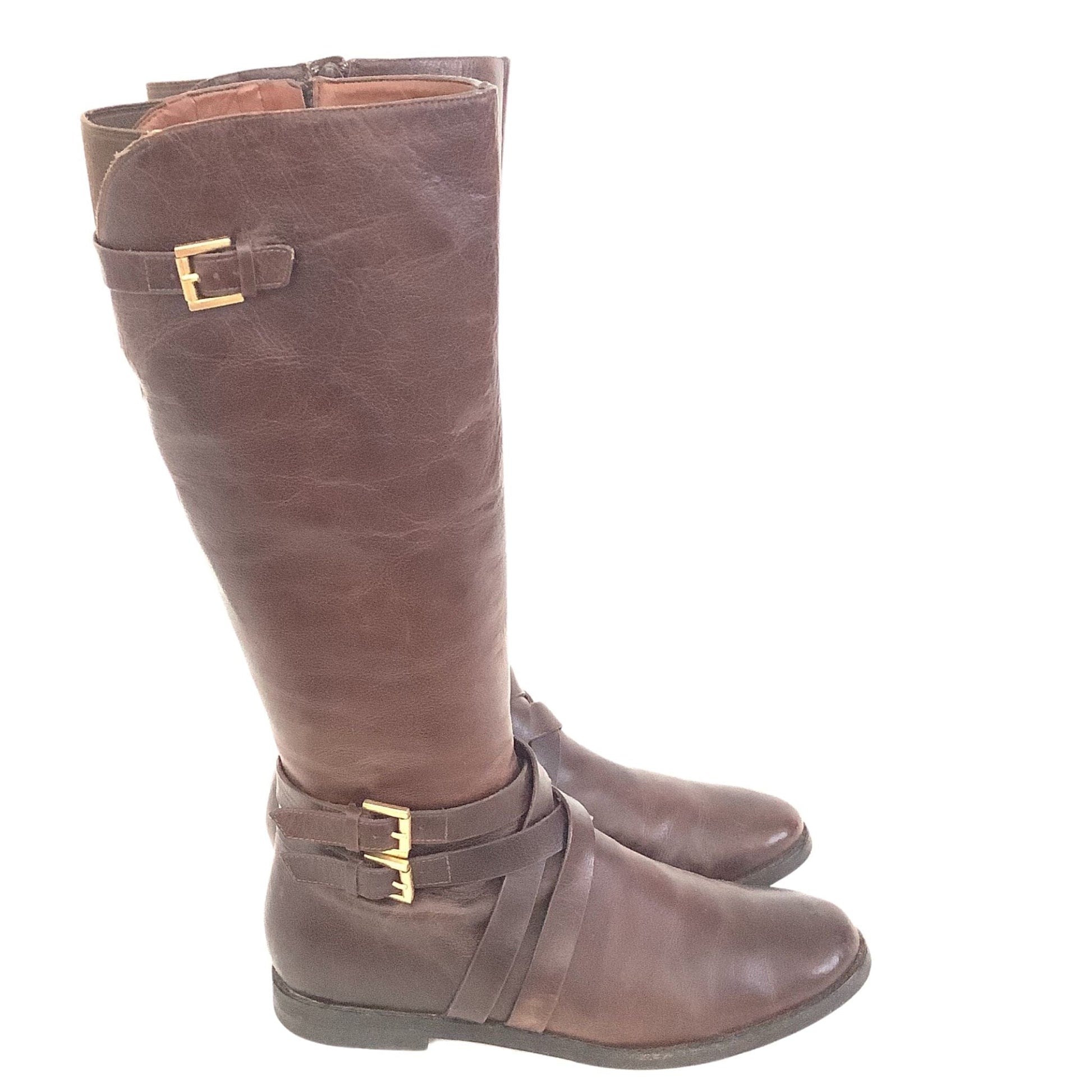 Leather Riding Boots 8 / Brown / Y2K - Now