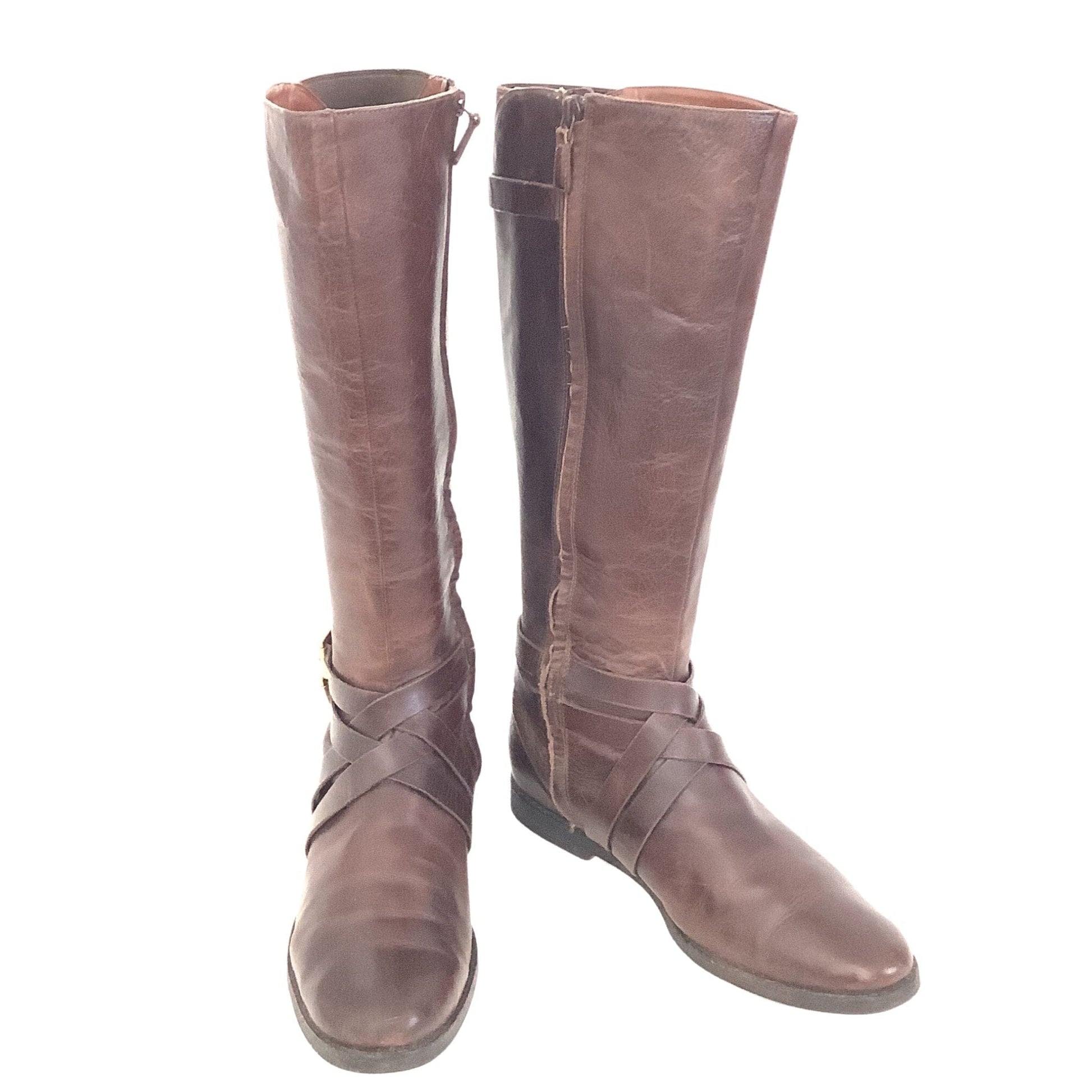 Leather Riding Boots 8 / Brown / Y2K - Now
