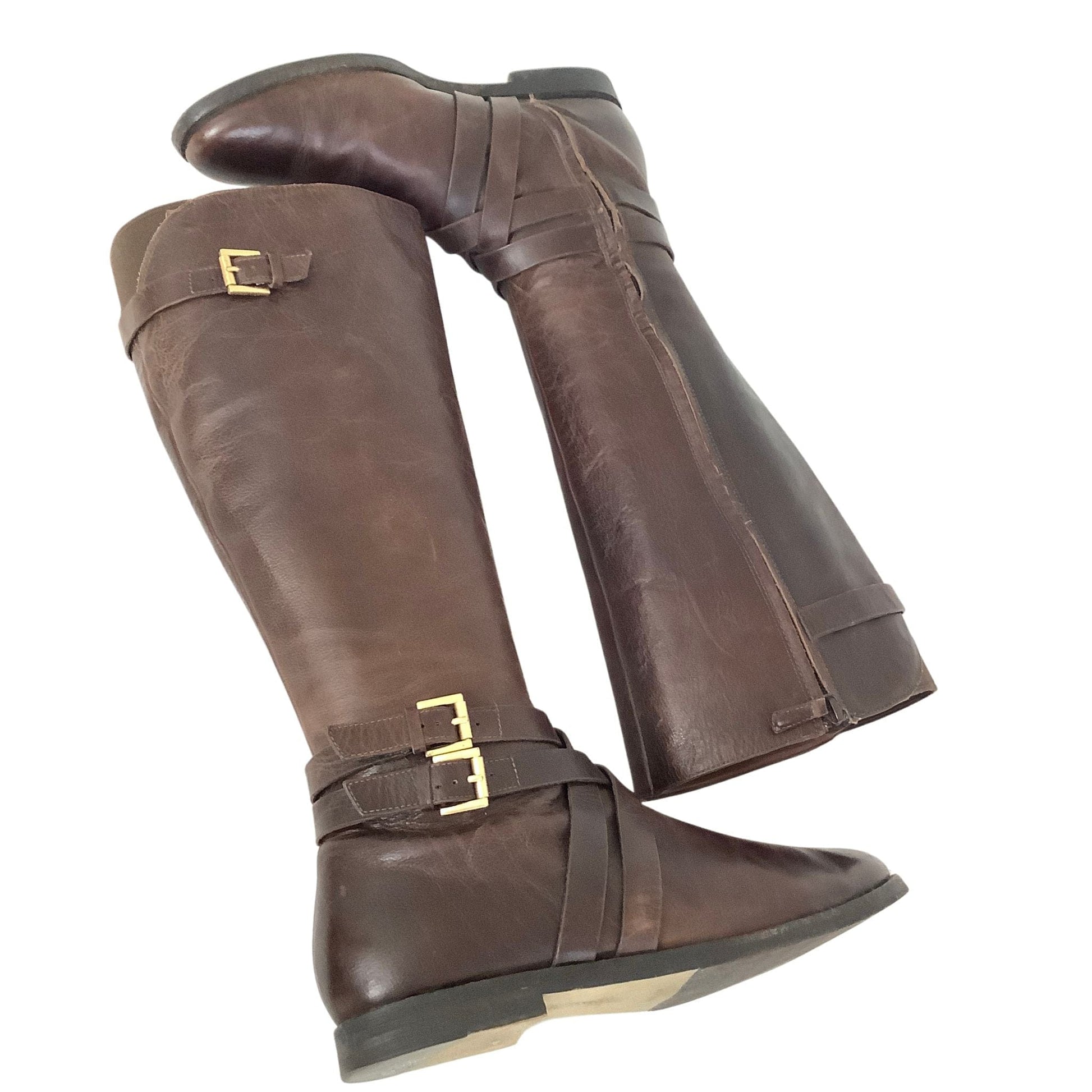 Leather Riding Boots 8 / Brown / Y2K - Now