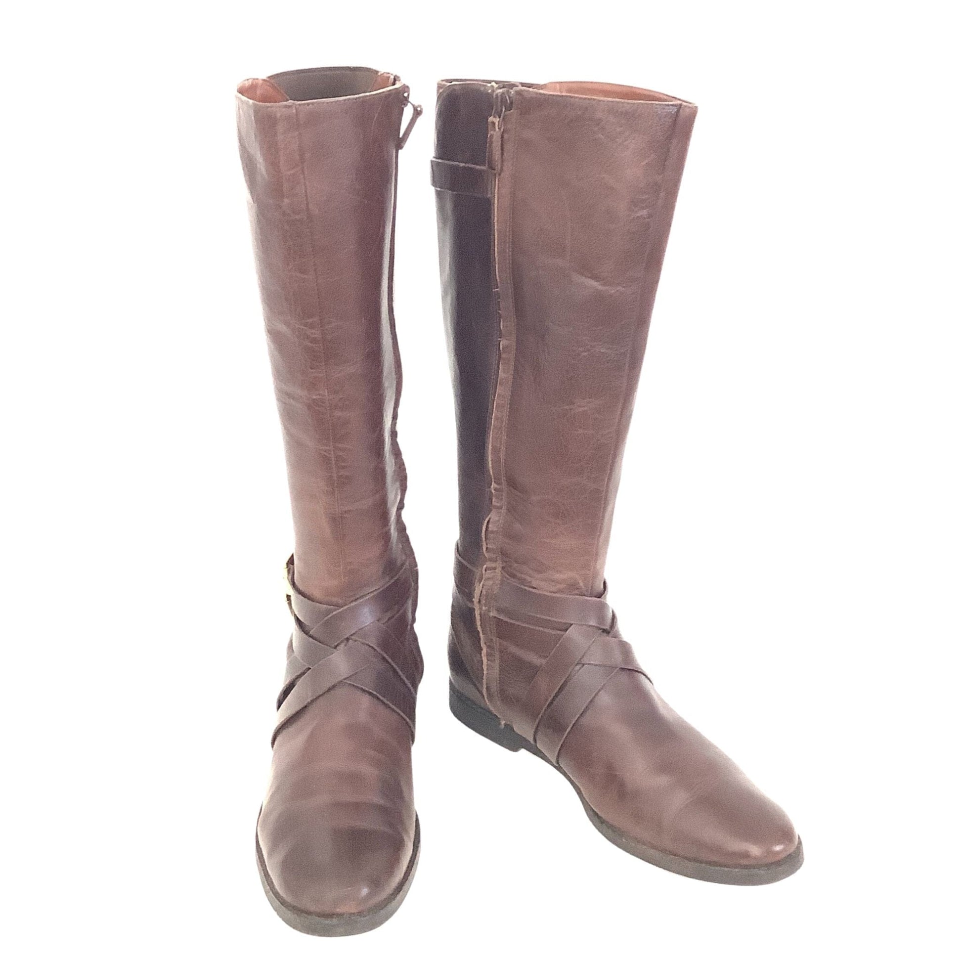 Leather Riding Boots 8 / Brown / Y2K - Now