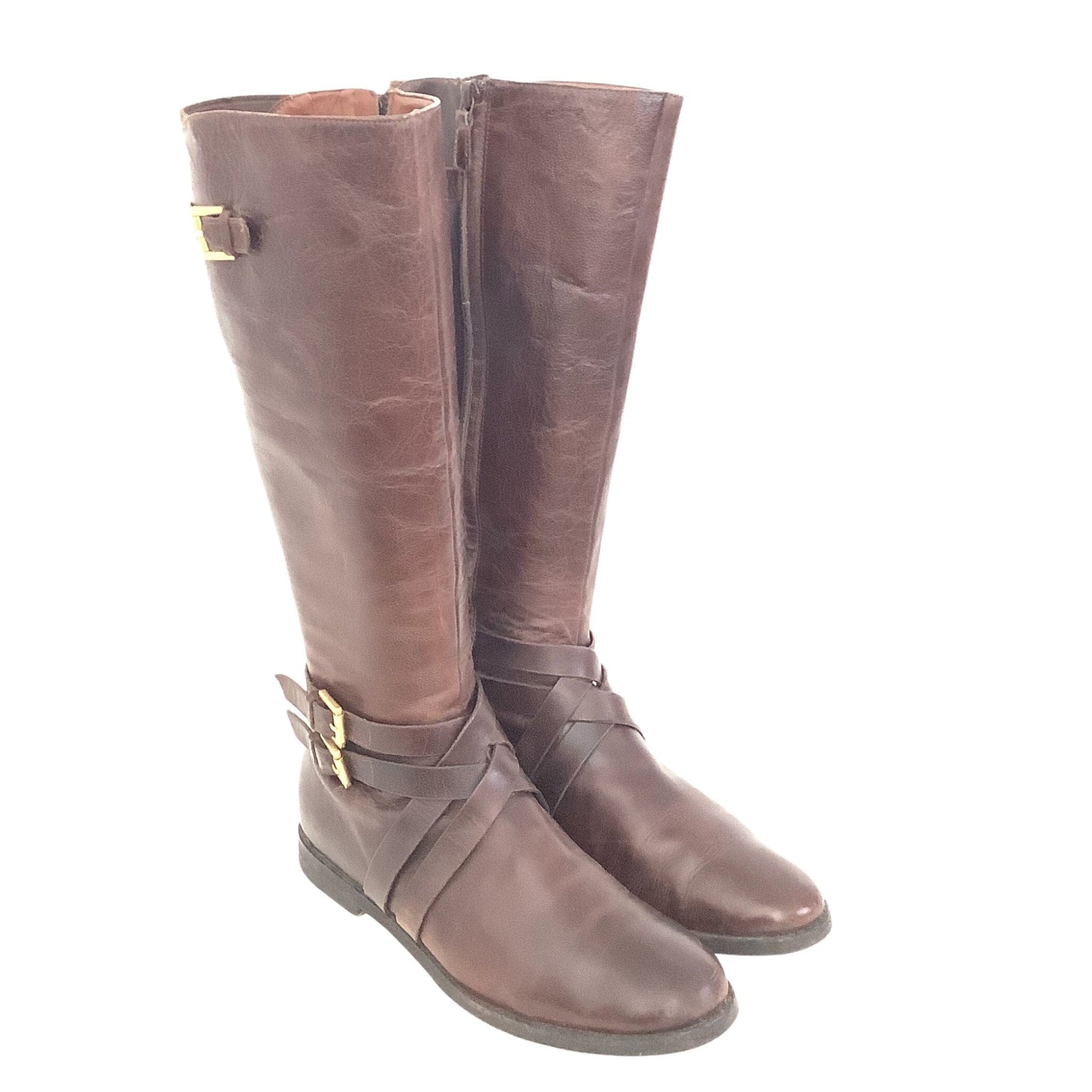 Leather Riding Boots 8 / Brown / Y2K - Now