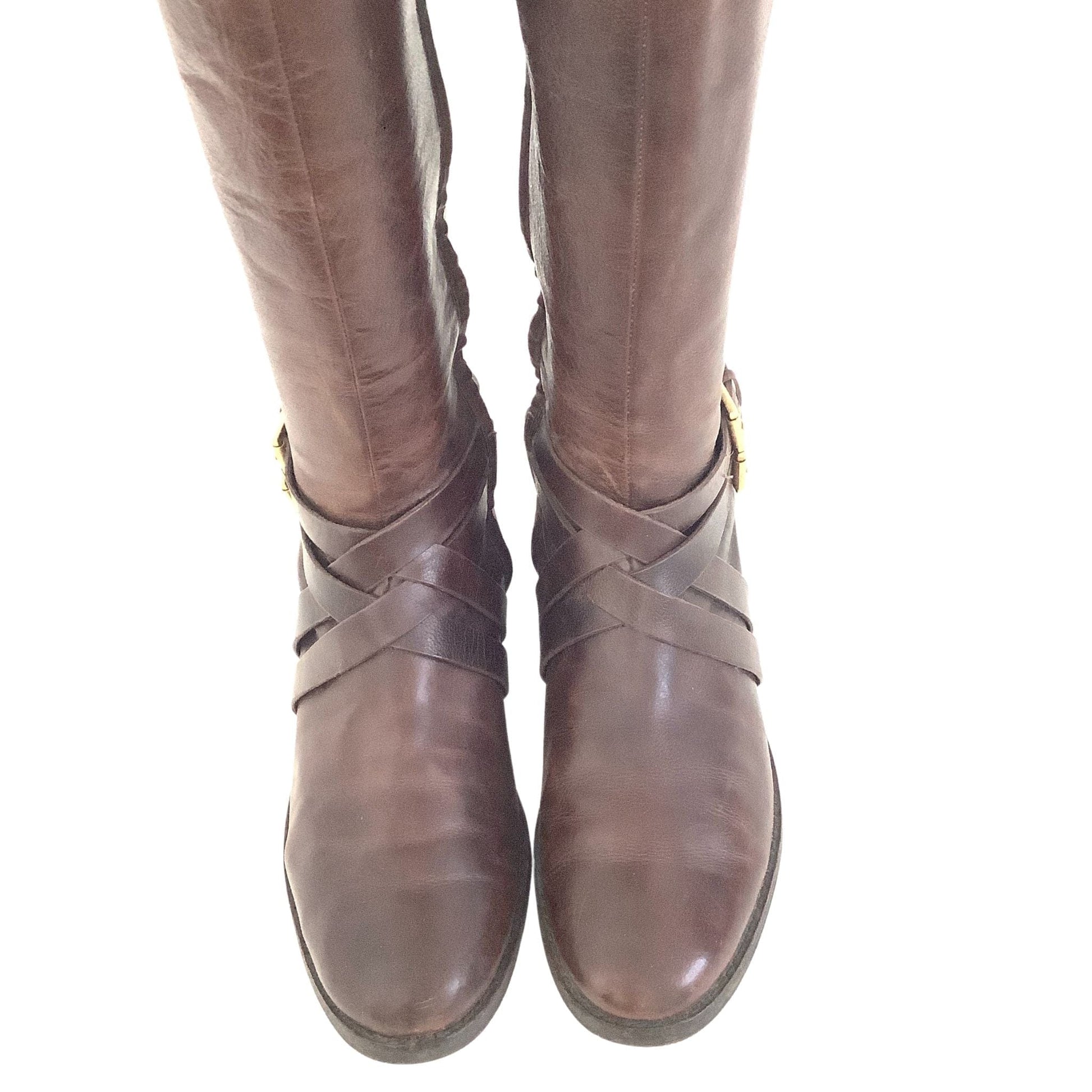 Leather Riding Boots 8 / Brown / Y2K - Now