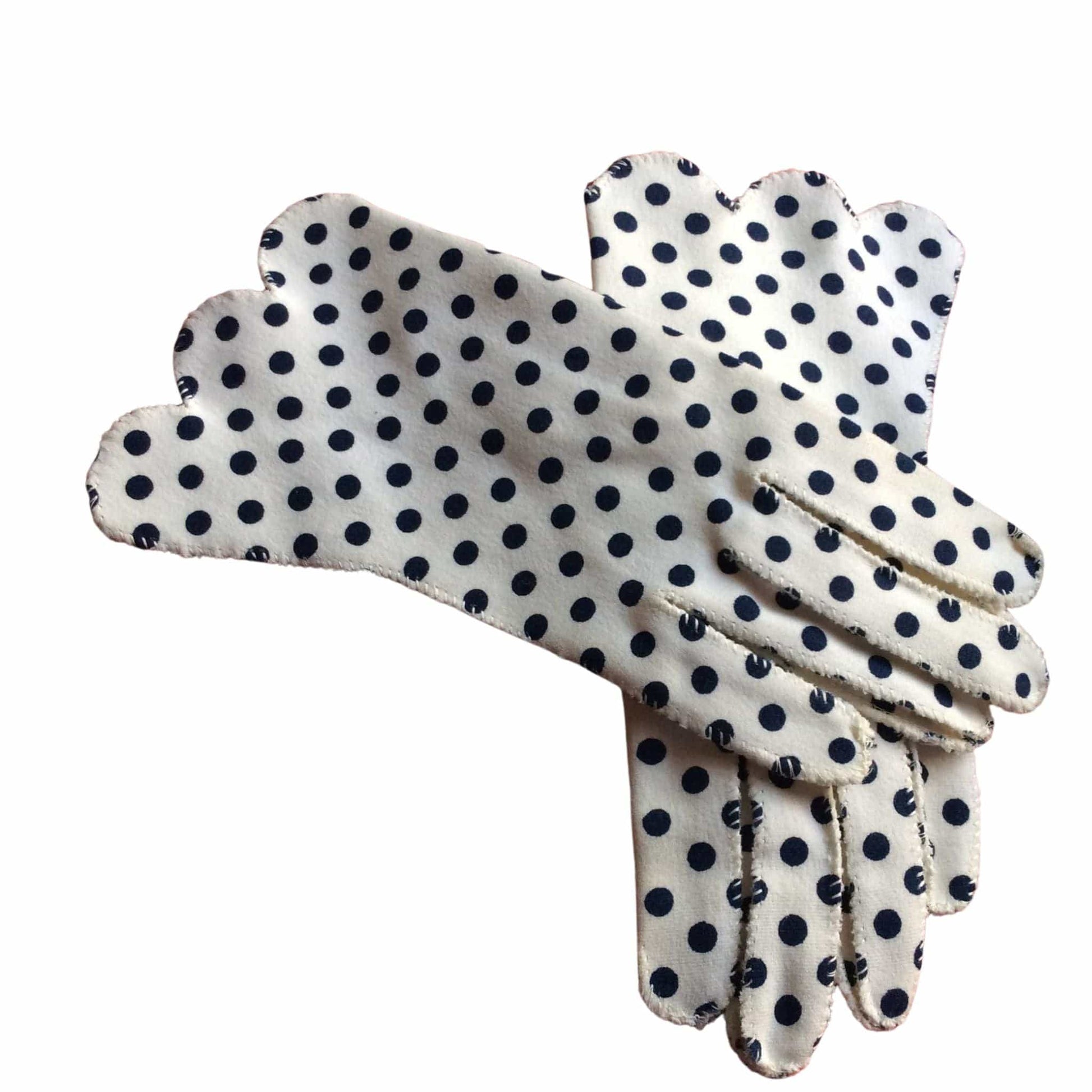 Lee Bergman Gloves B&W / Cotton / Vintage 1950s