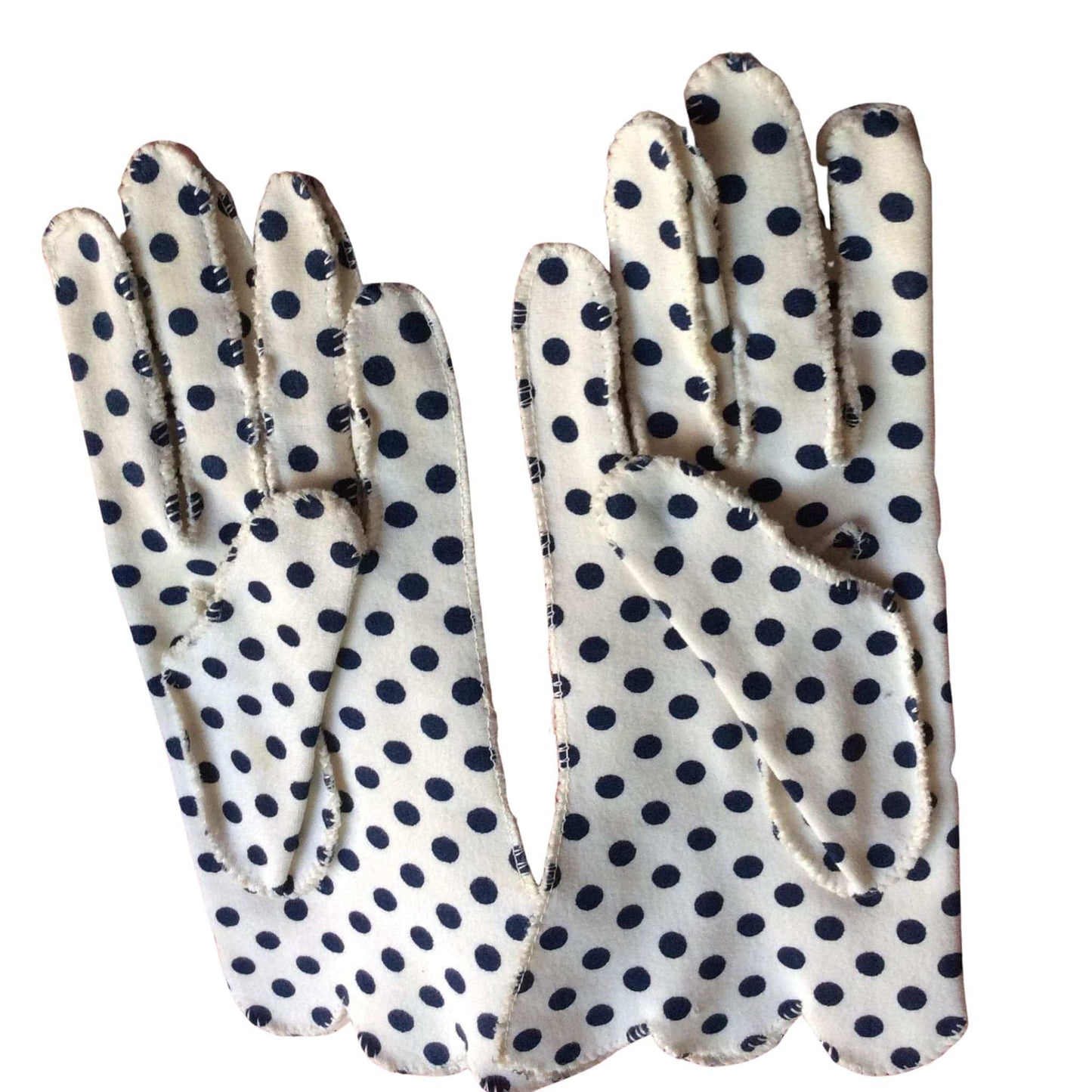 Lee Bergman Gloves B&W / Cotton / Vintage 1950s