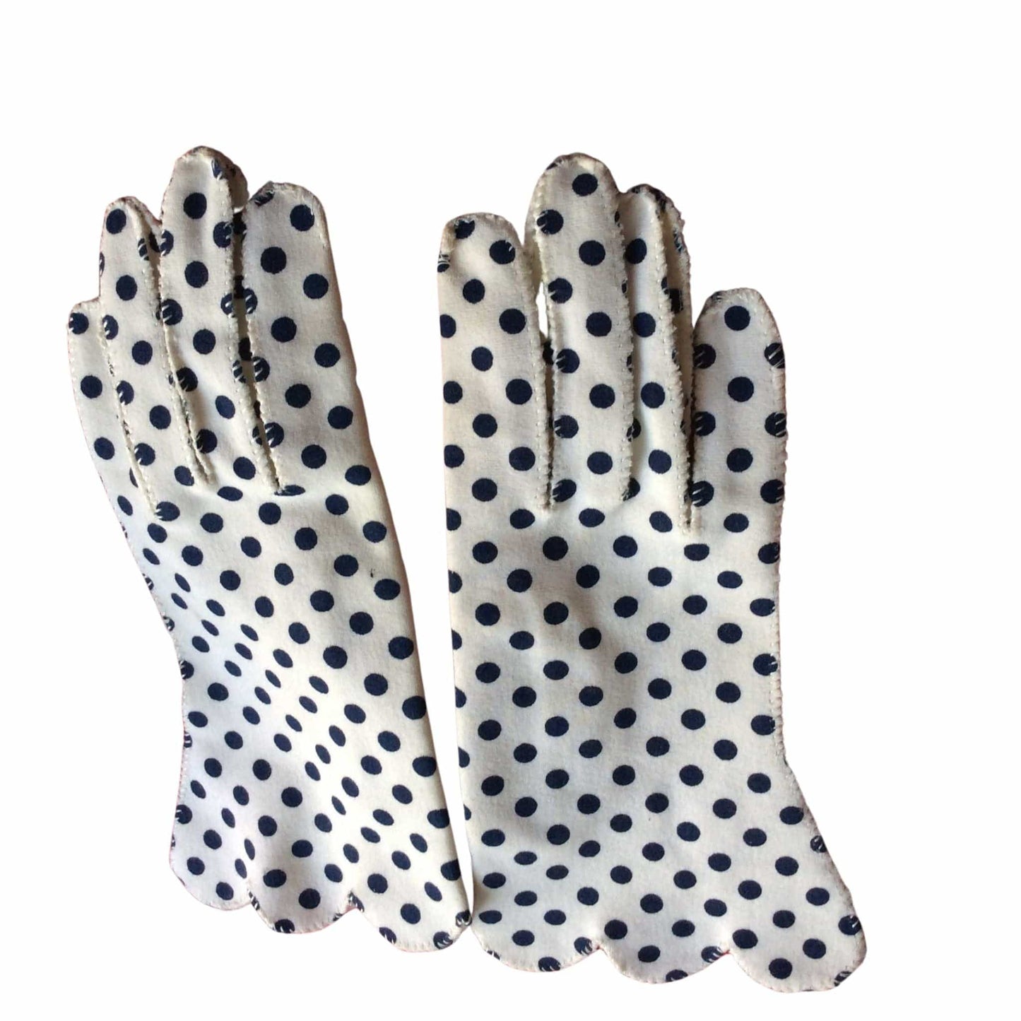 Lee Bergman Gloves B&W / Cotton / Vintage 1950s