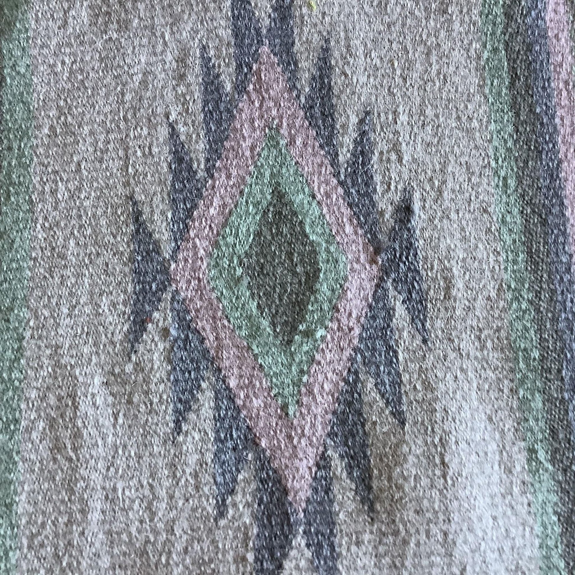 Lilac Serape Rug Multi / Wool / Vintage 1980s