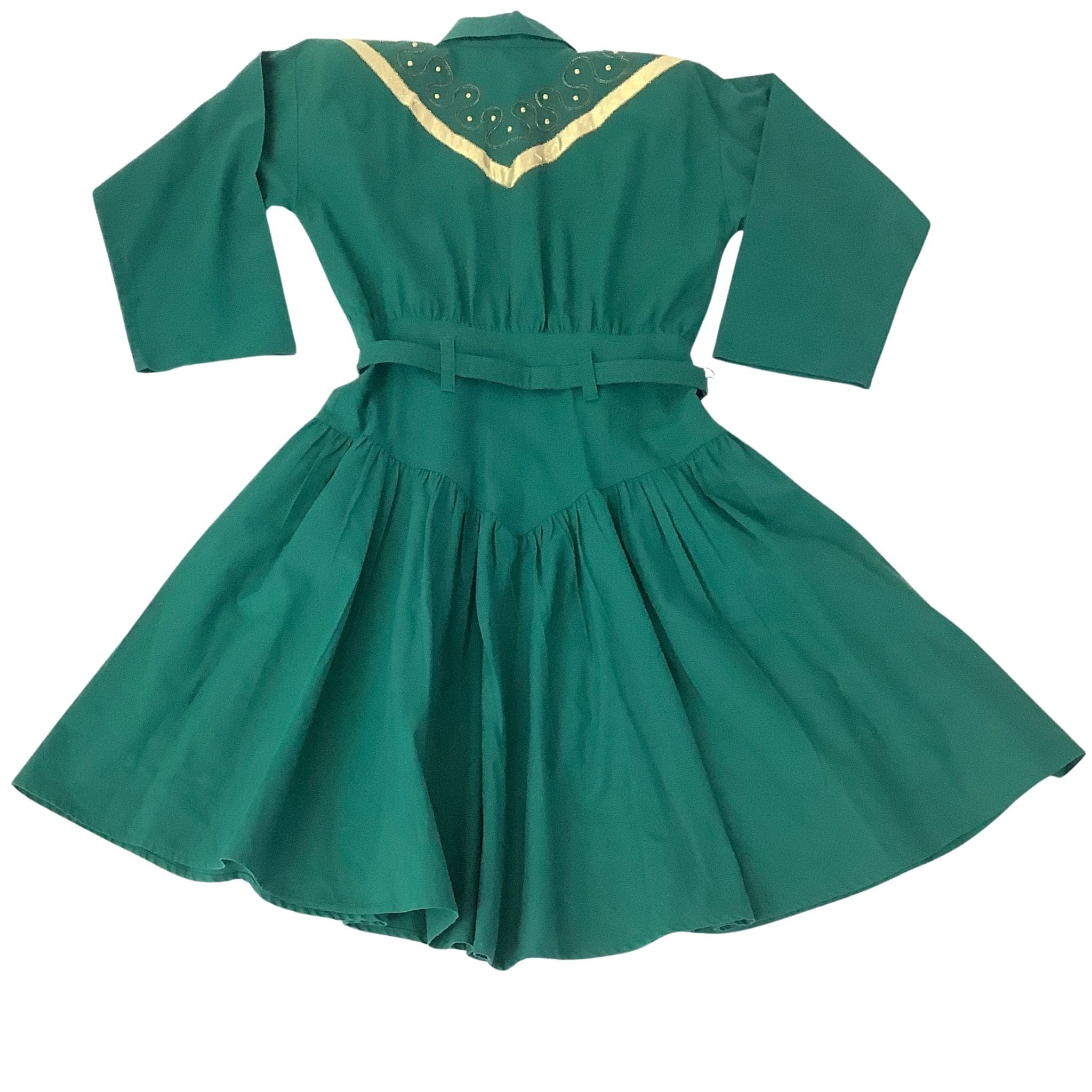 Green Western Dress Classy Mod LLC