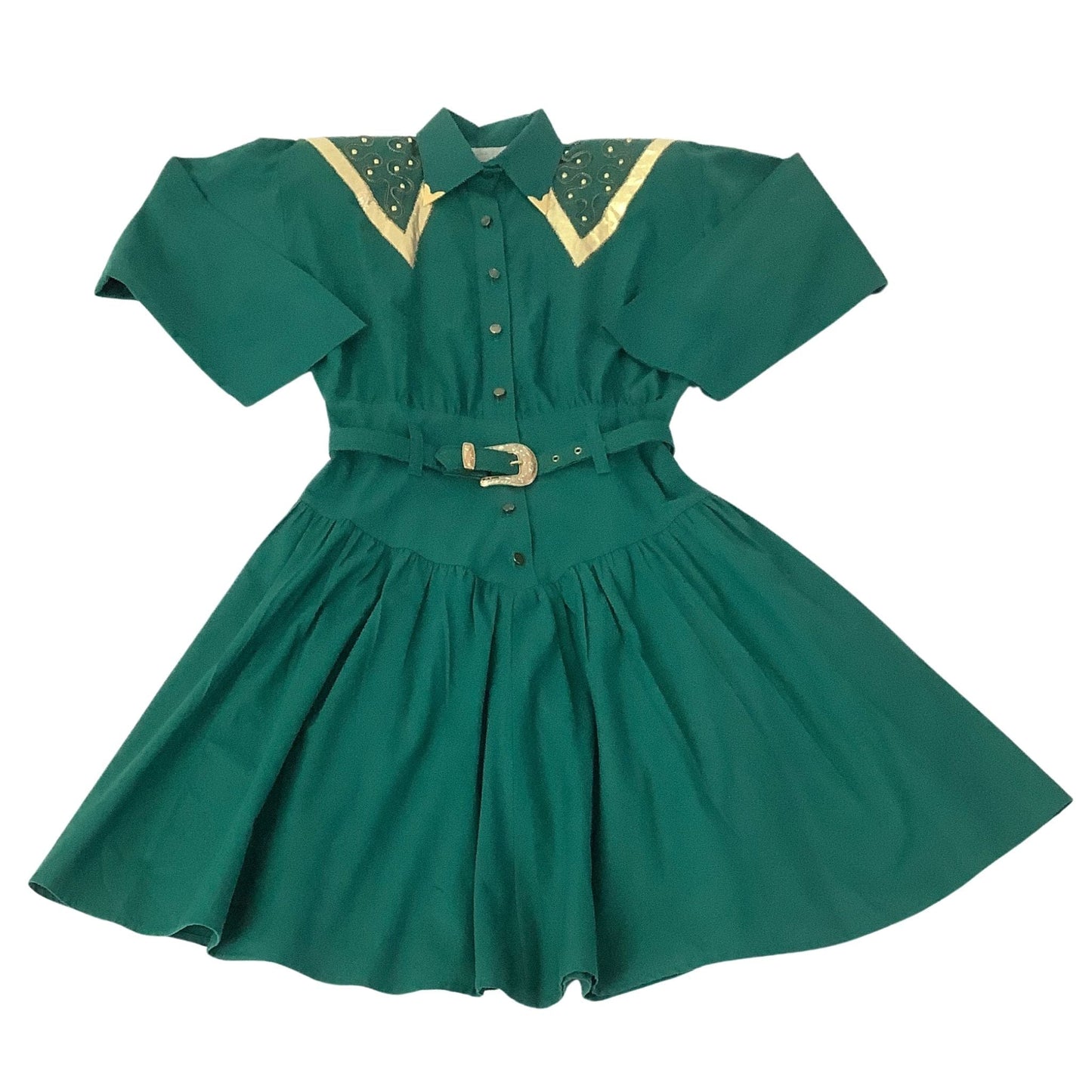 Lilia Smitty Green Dress Small / Green / Western