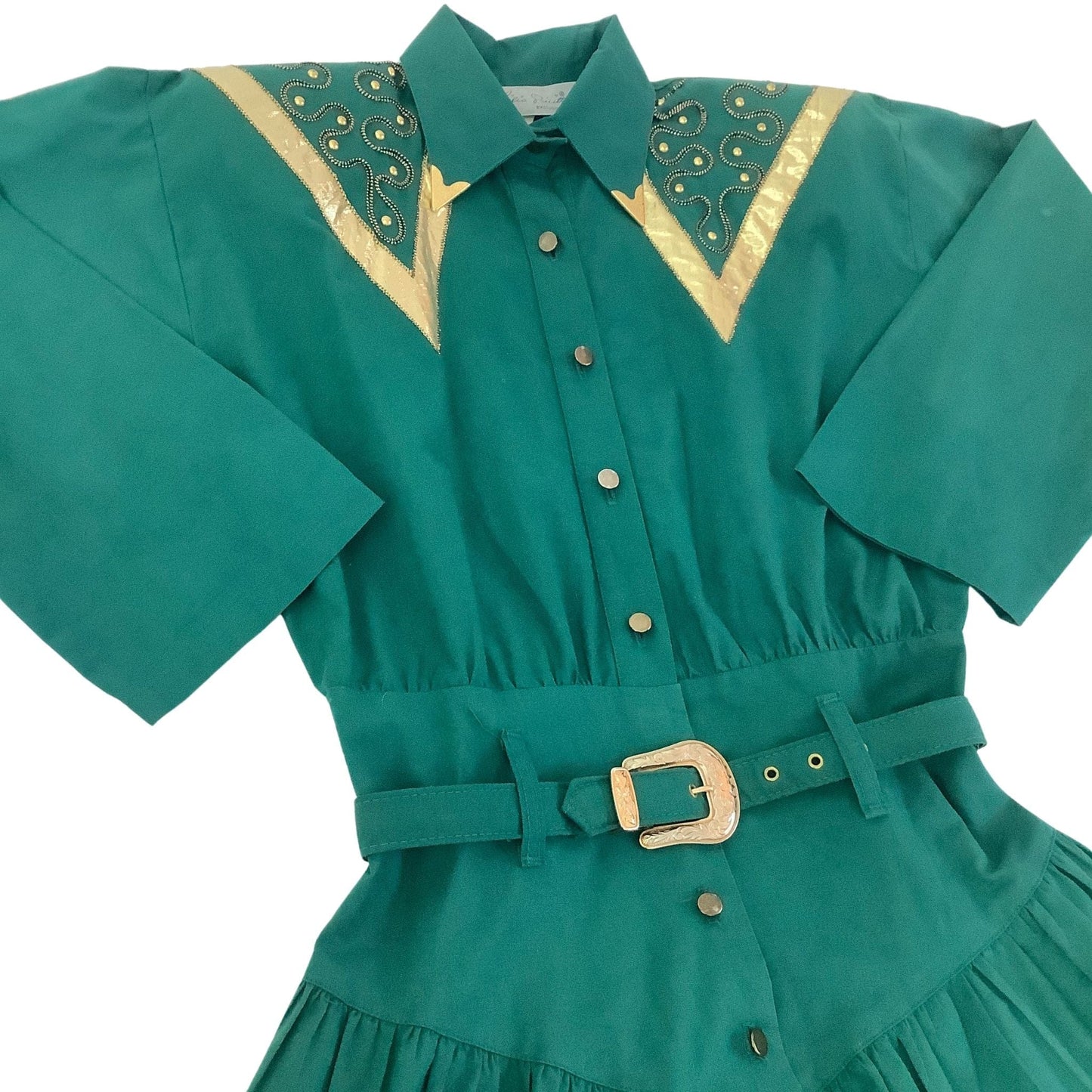 Lilia Smitty Green Dress Small / Green / Western