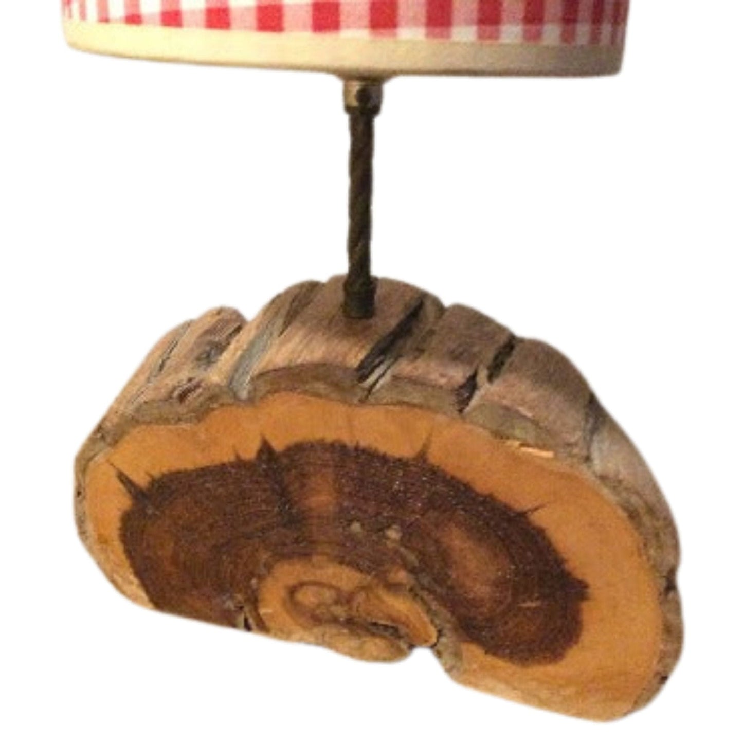 Western Live Edge Lamp Multi / Wood / Vintage 1940s