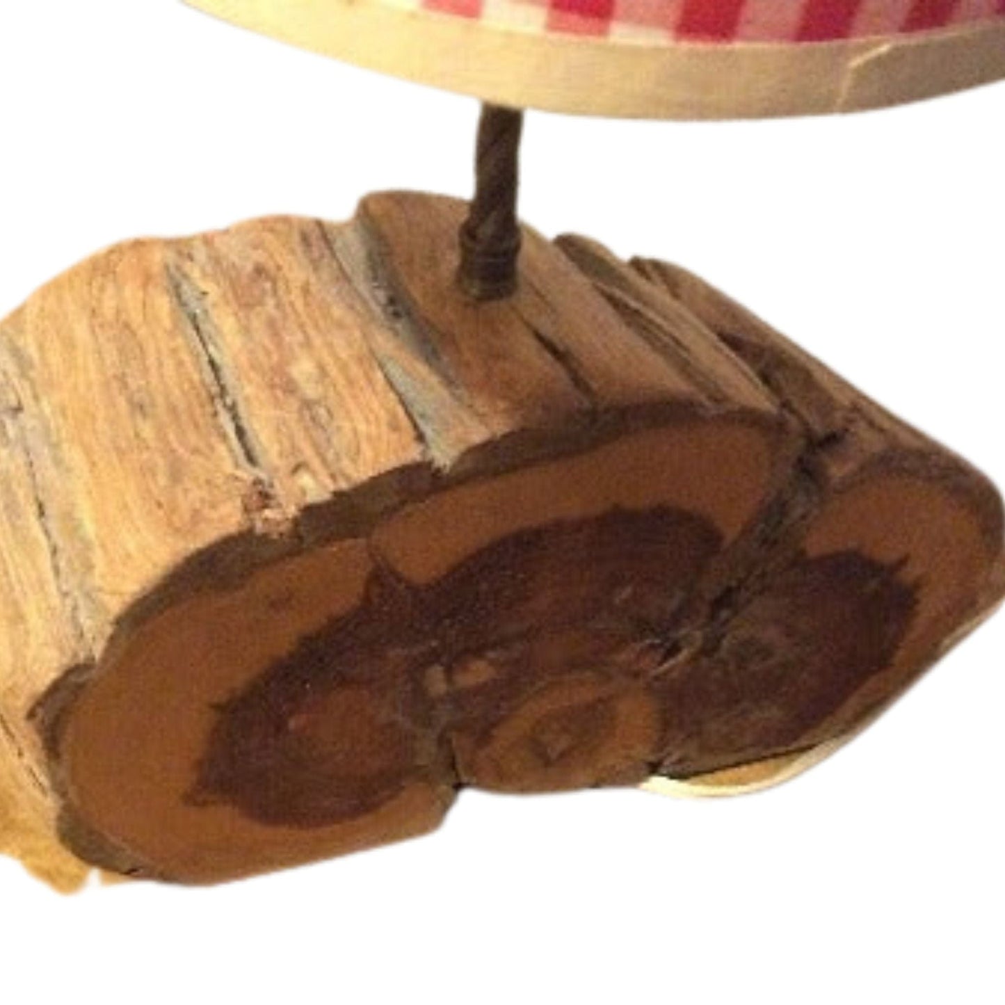 Western Live Edge Lamp Multi / Wood / Vintage 1940s