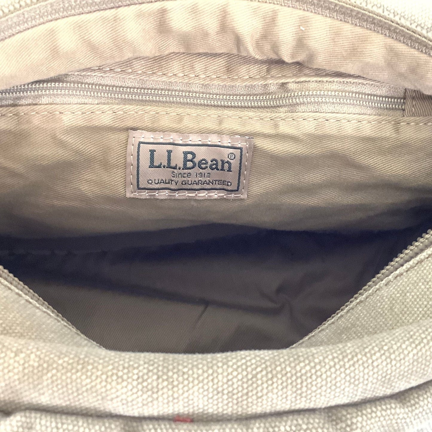 LL Bean Canvas Bag Tan / Textile / Vintage 1980s