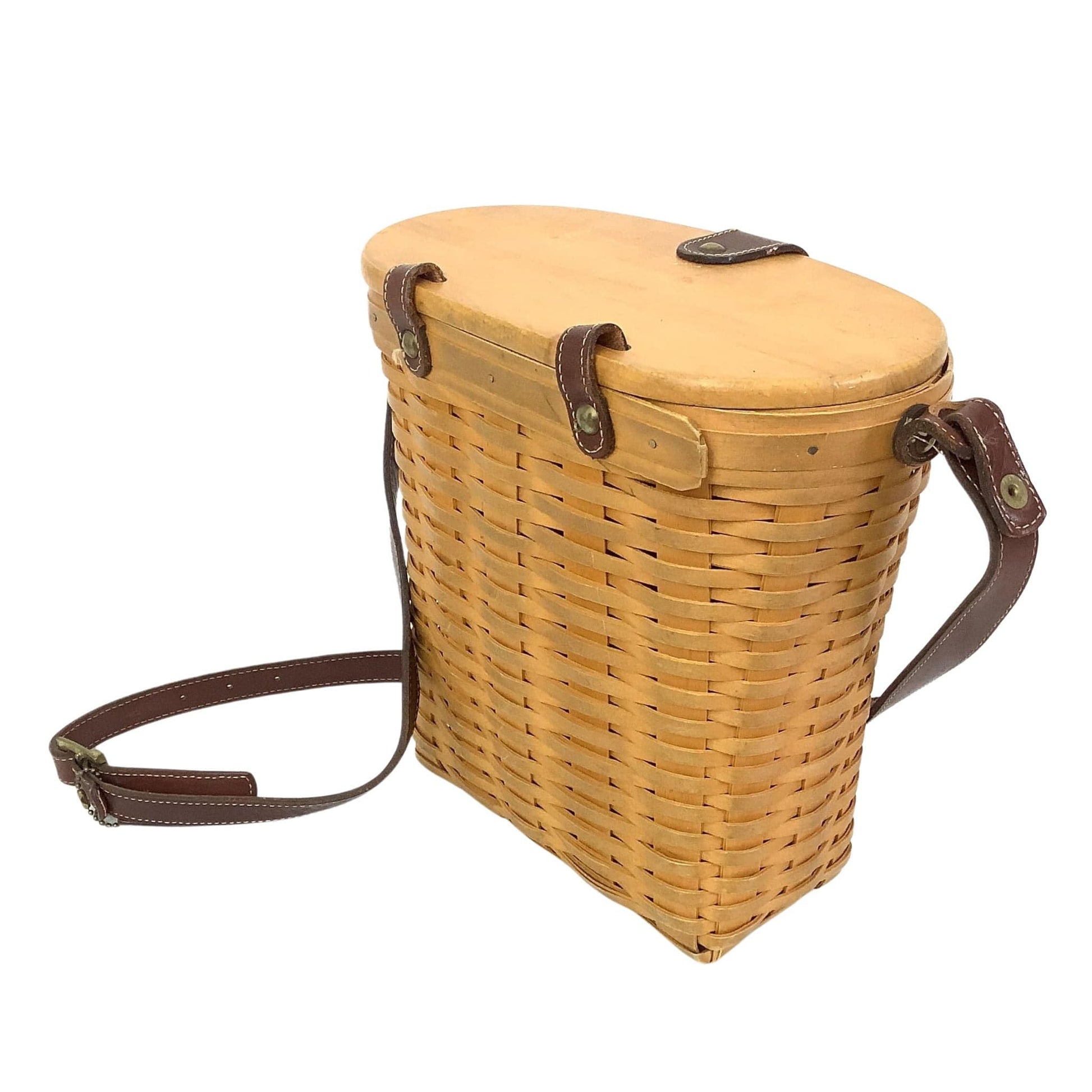Longaberger Basket Bag Natural / Wood / Vintage 1990s