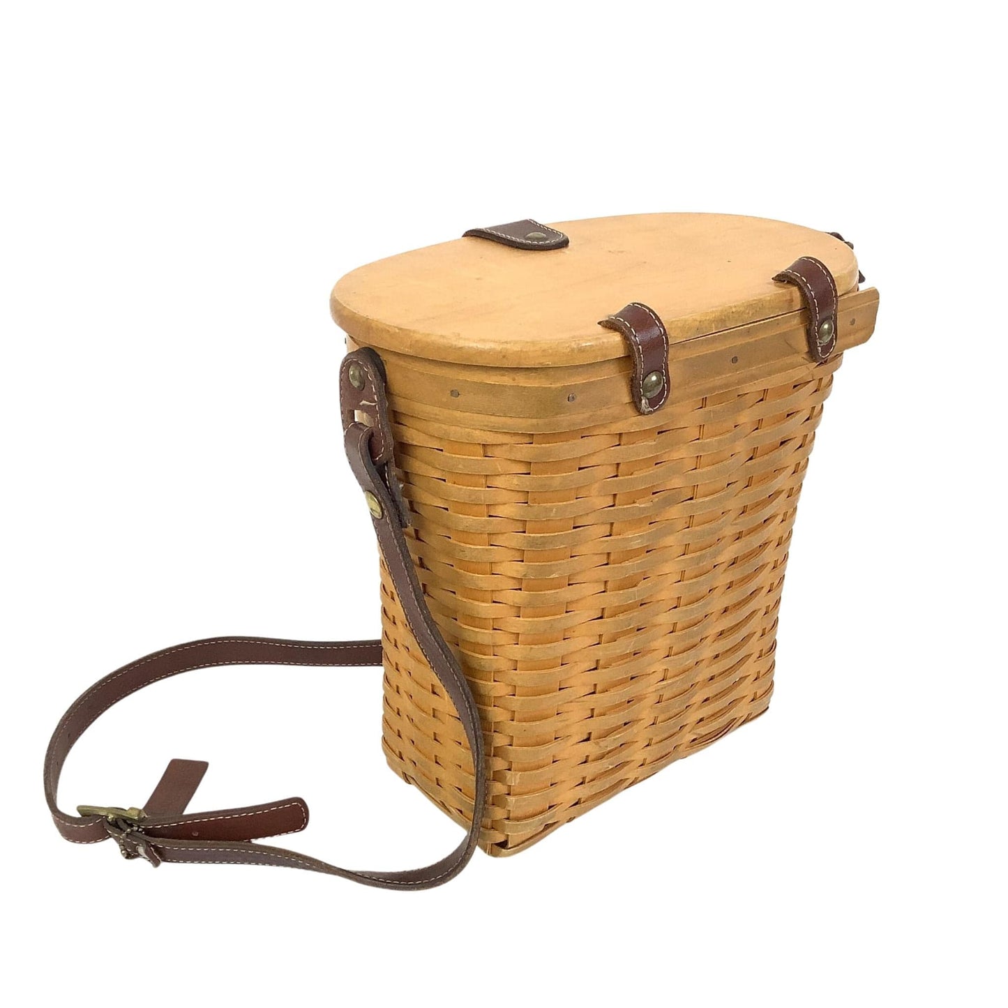 Longaberger Basket Bag Natural / Wood / Vintage 1990s