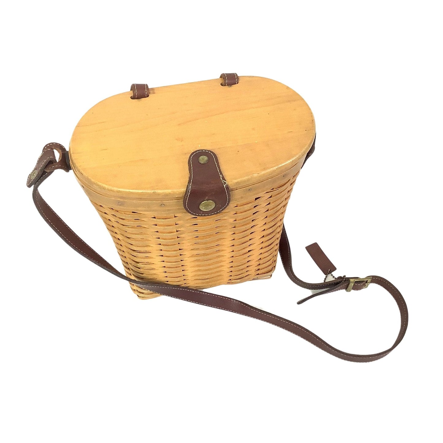 Longaberger Basket Bag Natural / Wood / Vintage 1990s