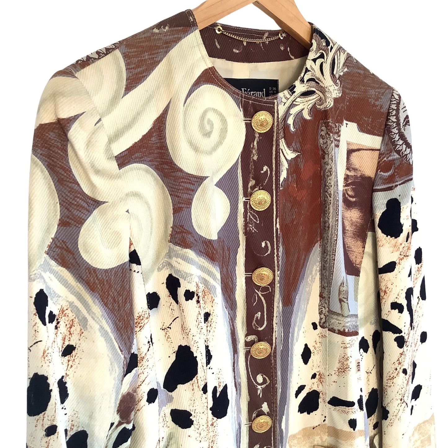 Louis Feraud Baroque Blazer Medium / Multi / Vintage 1980s