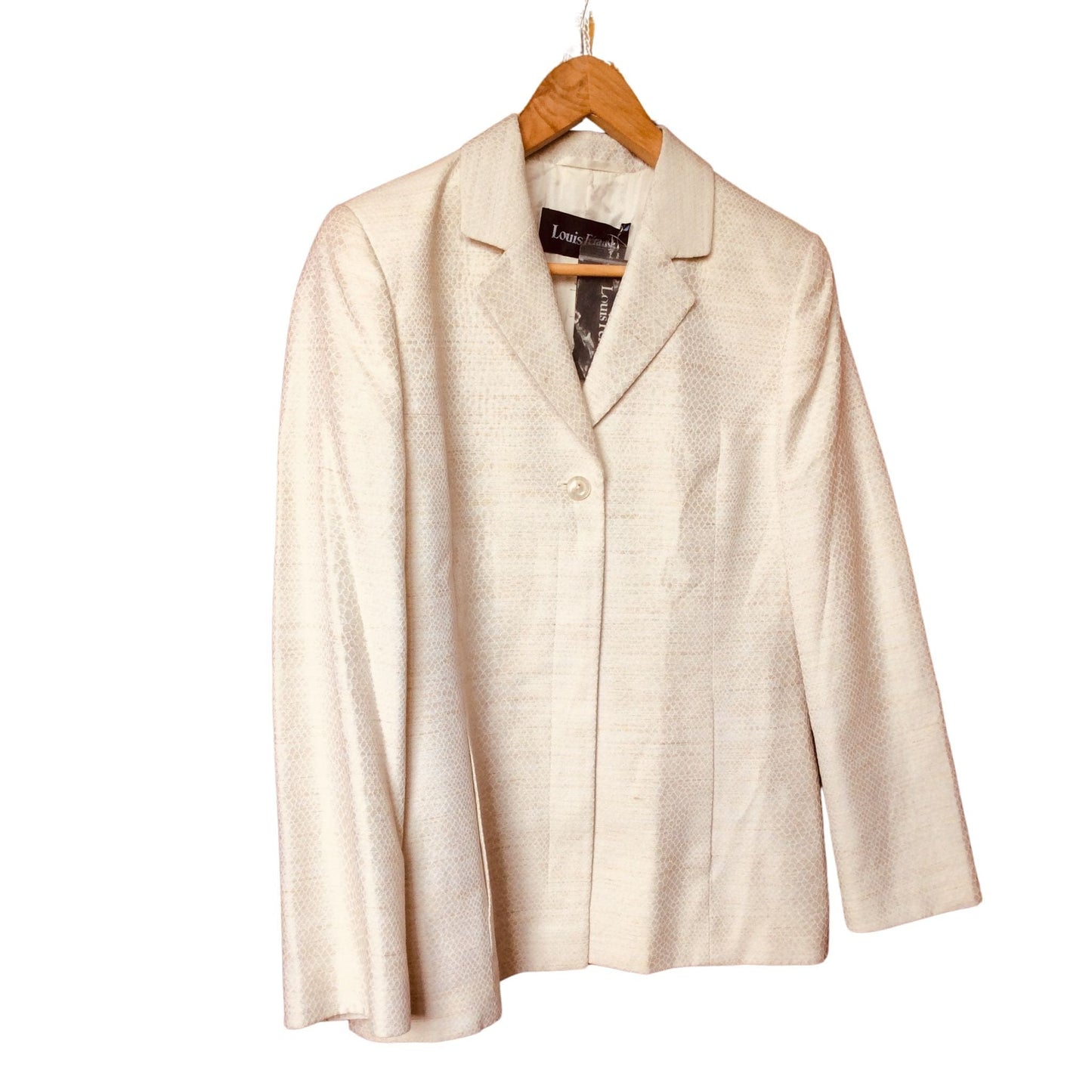 Louis Feraud Silk Blazer Small / Beige / Y2K - Now