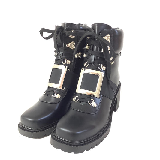 Lug Sole Ankle Boots 10 / Black / Y2K - Now