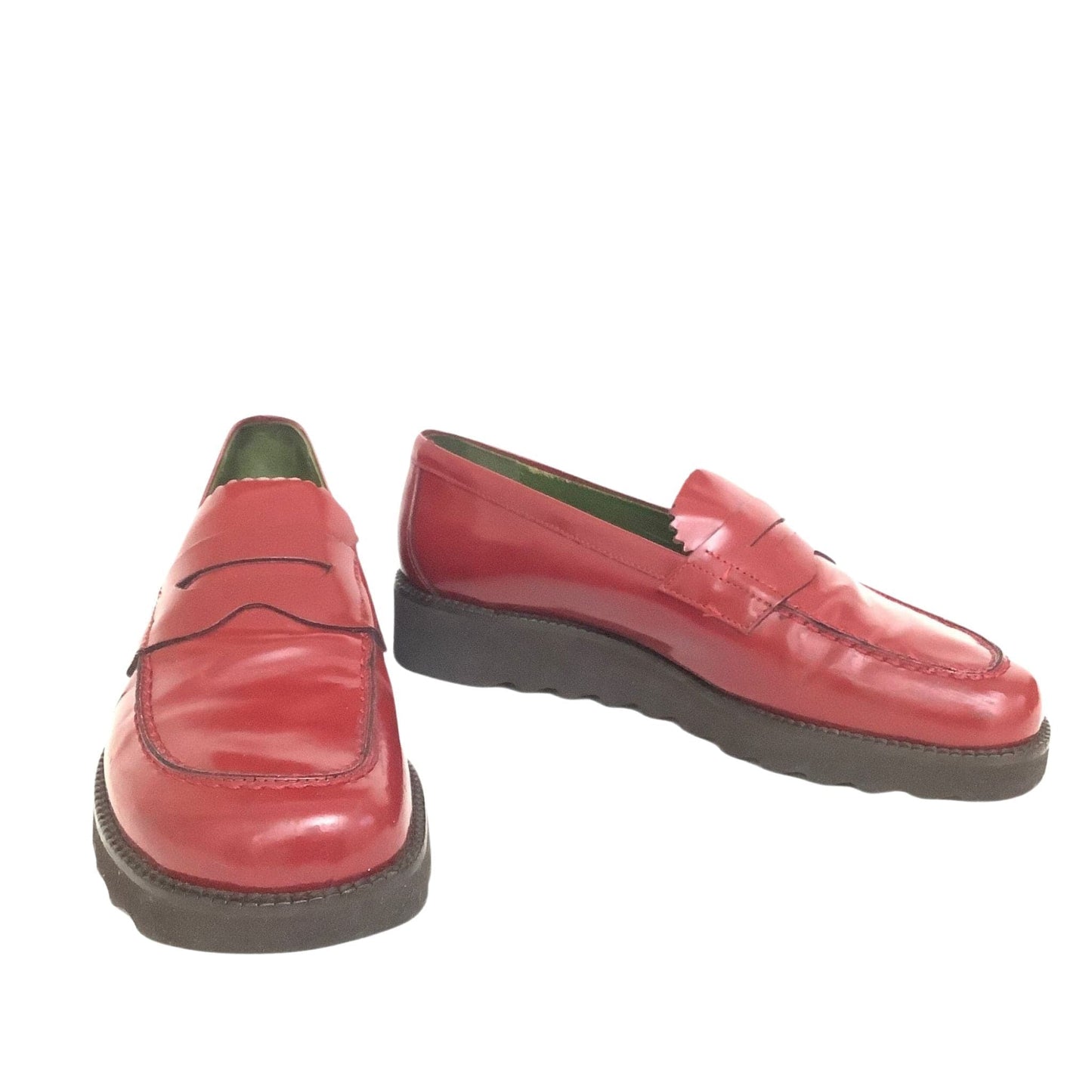 Lug Sole Red Loafers 7 / Red / Vintage 1990s